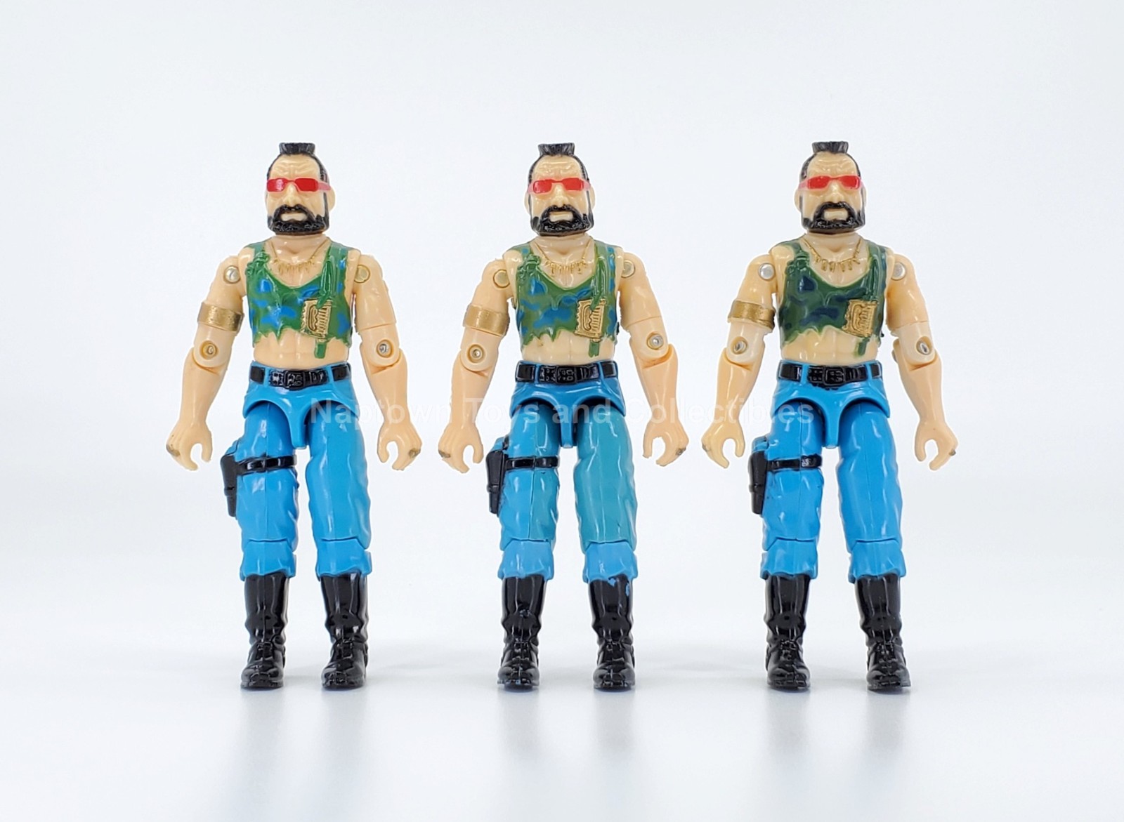 GI JOE FUNSKOOL RIPPER DREADNOK (3) DIFFERENT SHIRT VARIANTS FUNSKOOL INDIA 2003