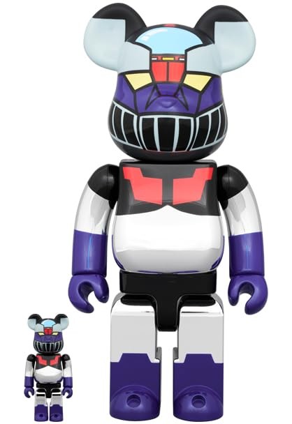 BE@RBRICK Mazinger Z Plated Ver. 100% & 400% Bearbrick Figure Medicom Toy in Box