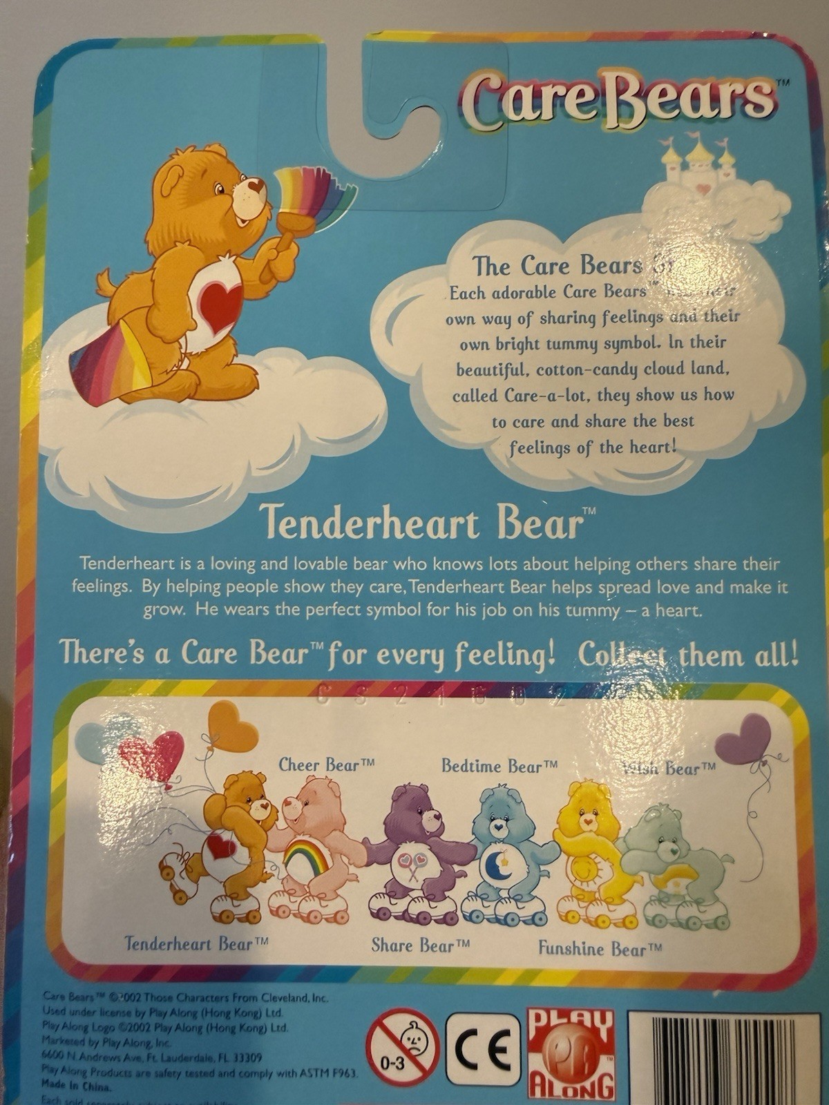 Care Bears Poseable Figures 2002 Tender heart Bear NIB