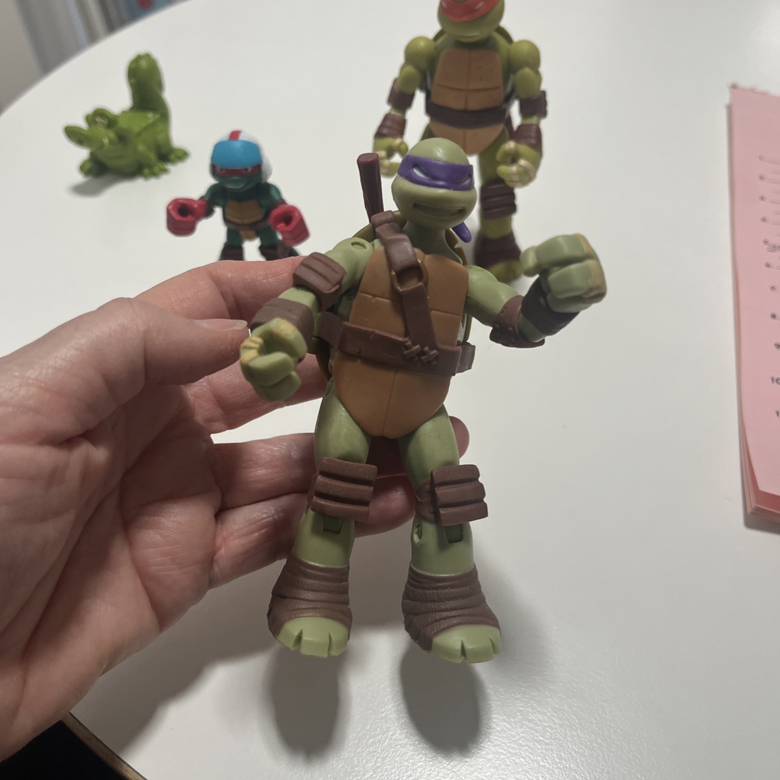 2011 Disney Mattel Tiktok Croc 2013 Ninja Turtle Donatello Four Figures Bundle