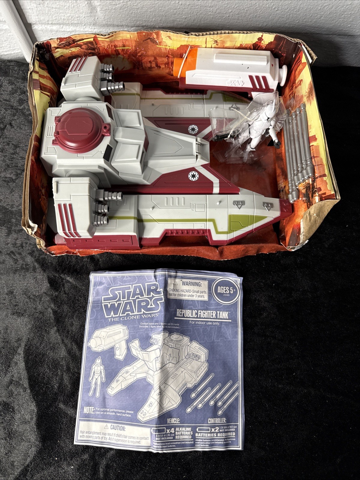 2011 Star Wars THE CLONE WARS RC Republic Fighter Tank – Attached To Cardboard