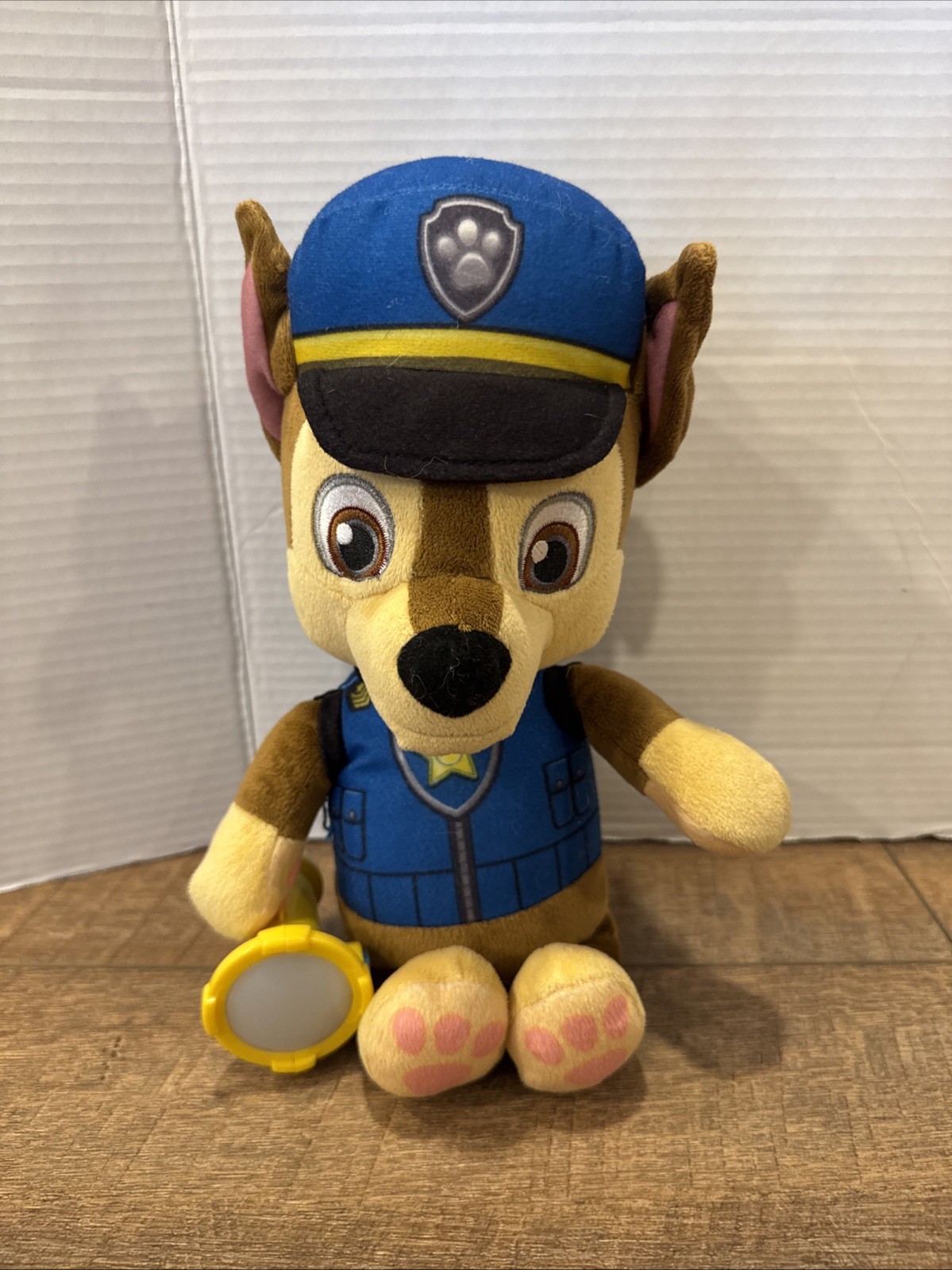 PAW Patrol Snuggle Up Chase 15&Prime; Plush With Flashlight and Sounds Tested WORKS