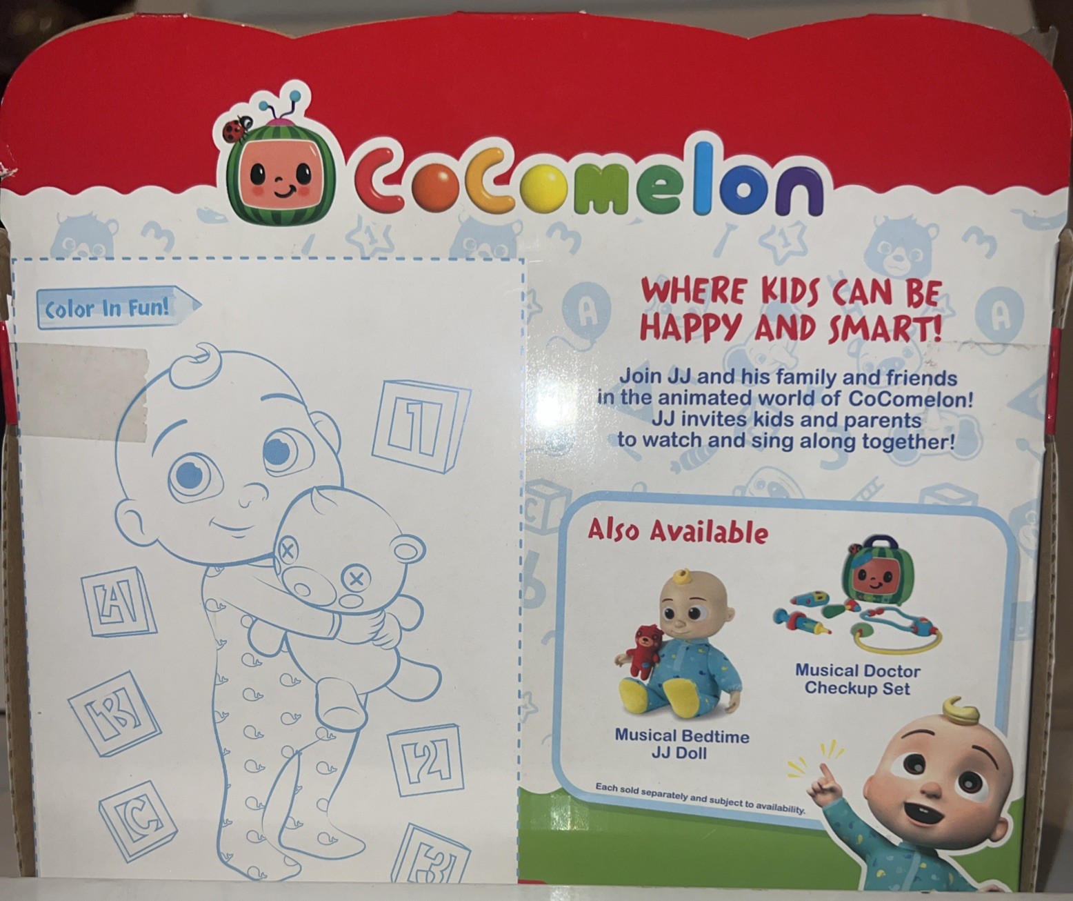 CoComelon JJ and Melon Plush Toys – 2 Pack 18 Months & Up Brand New!