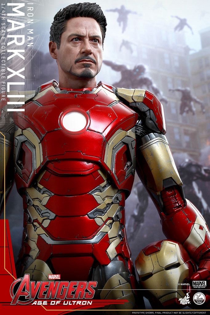 Hot Toys QS005 1/4 Scale Iron Man Mark XLIII 43 Tony Stark Robert Downey Jr