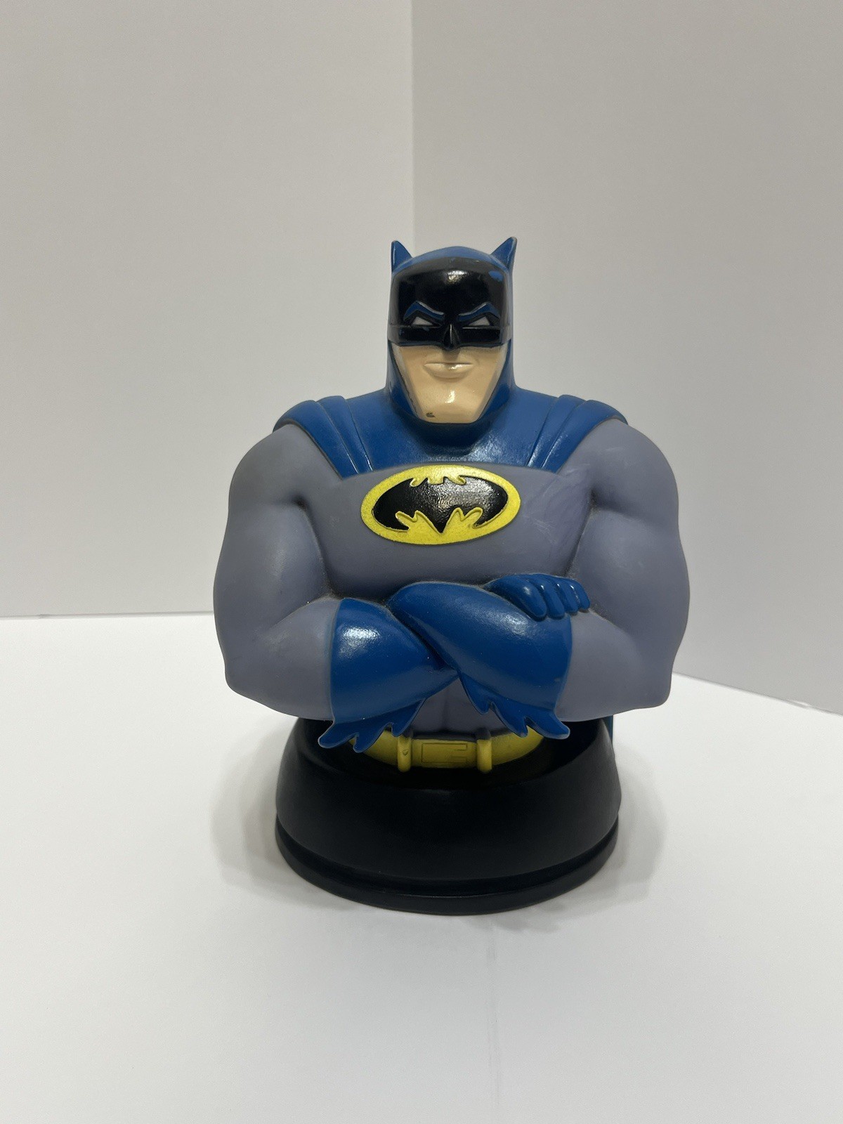 DC COMICS BATMAN PLASTIC BUST FIGURE BANK NO STOPPER KIU HUNG INDUSTRIES GOOD