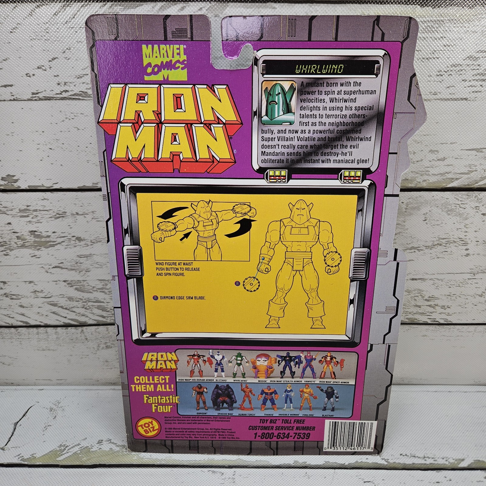 ToyBiz Marvel Iron Man Whirlwind 1995 5&Prime; Vintage Adjustable Action Figure New