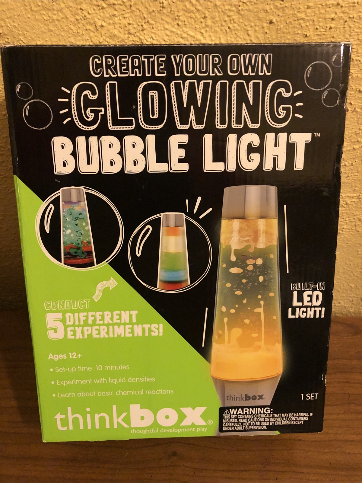 Think Box Create Your Own Glowing Bubble Light, Age 12+