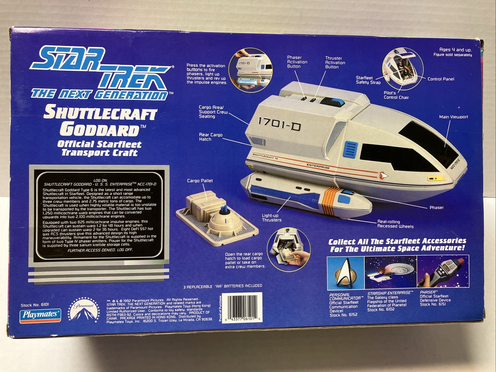 1992 Star Trek Next Generation Shuttlecraft Goddard Collector&rsquo;s Edition Playmate