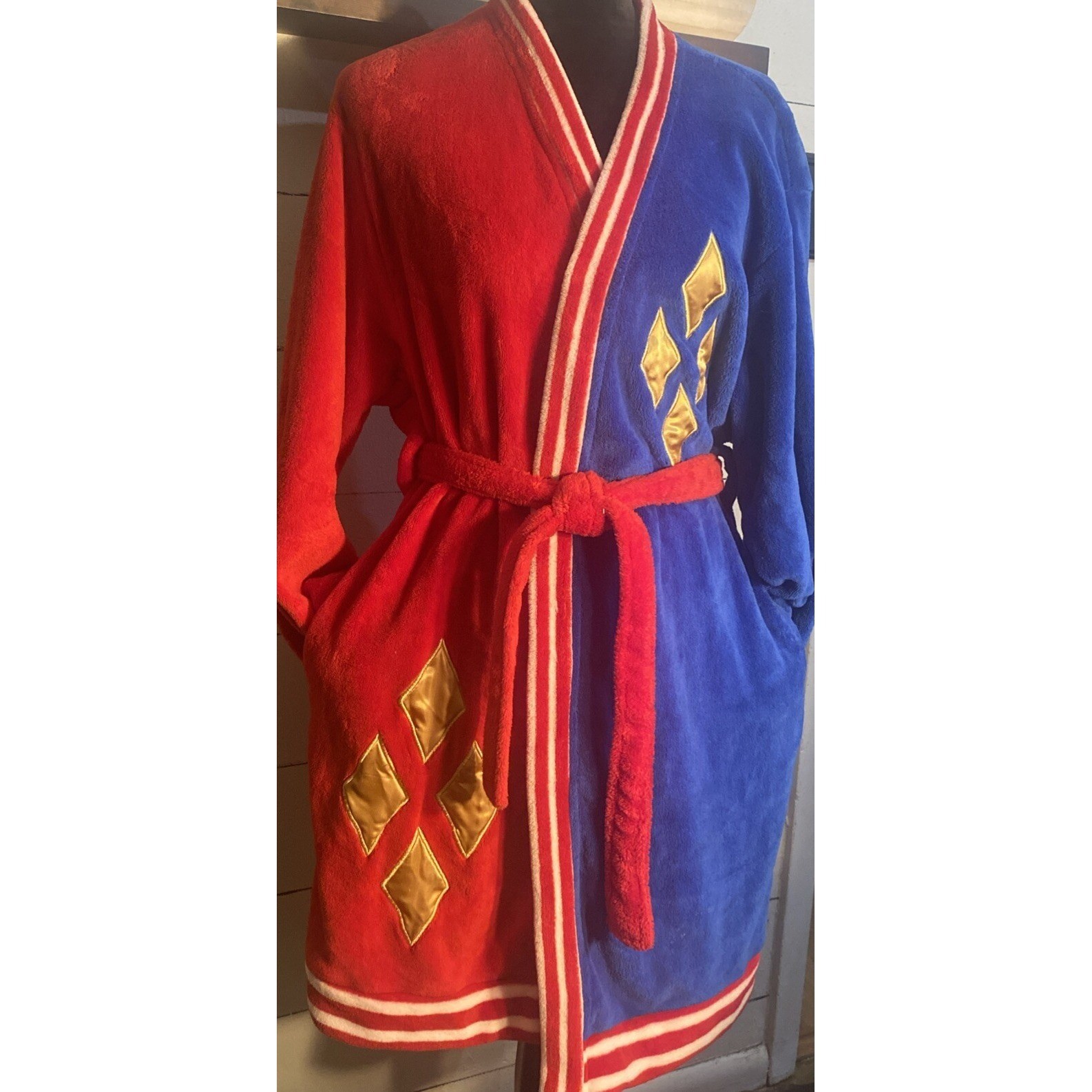 Batman Nemesis Harlequin Robe Property Of Joker Suicide Squad Costume Halloween