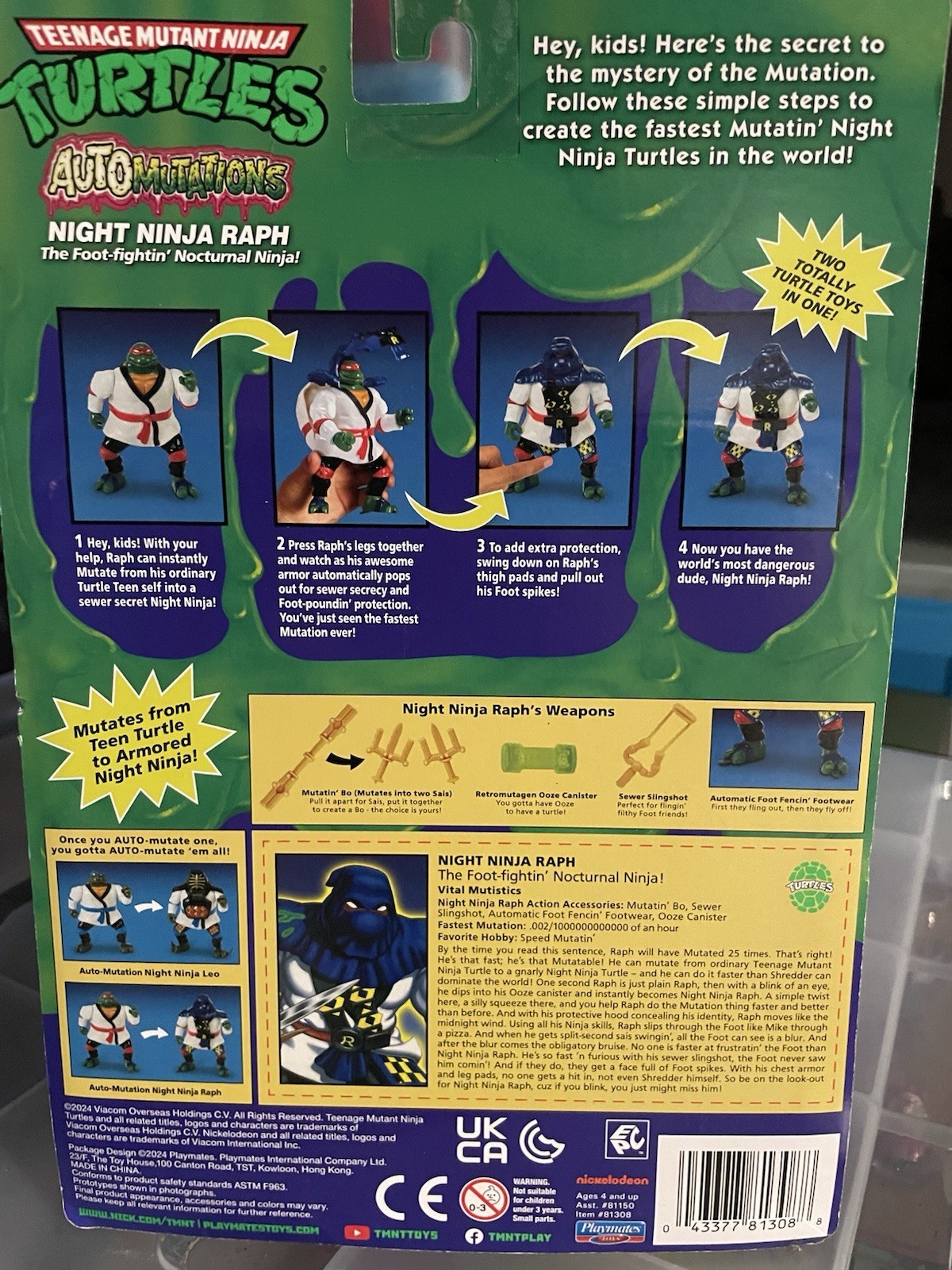 TMNT Auto Mutations Night Ninja Raph 2023 Reissue Teenage Mutant Ninja Turtles