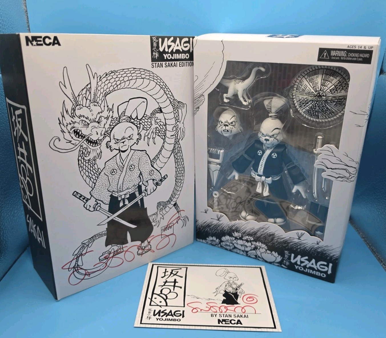 NECA Usagi Yojimbo Black & White Stan Sakai Edition Figure SIGNED Box Brand New