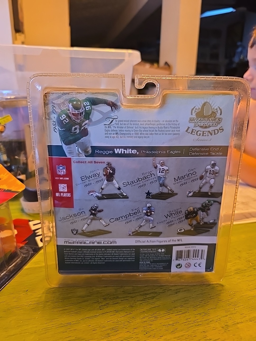 Reggie White McFarlane NFL Legends 3 Philadelphia Eagles Green NEW