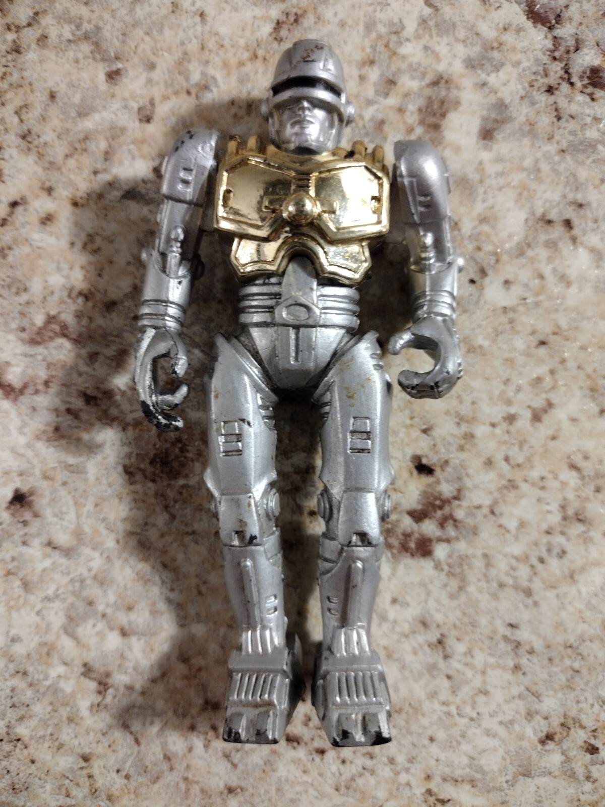 Vintage KO Bootleg Robocop 4” Silver PVC Figure Knock Off Plstic China RoboFreak