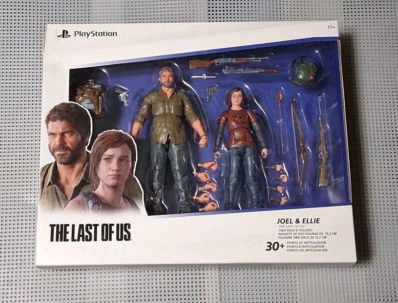 PLAYSTATION THE LAST OF US, 2-PACK 6” JOEL & ELLIE ACTION FIGURES – US SELLER