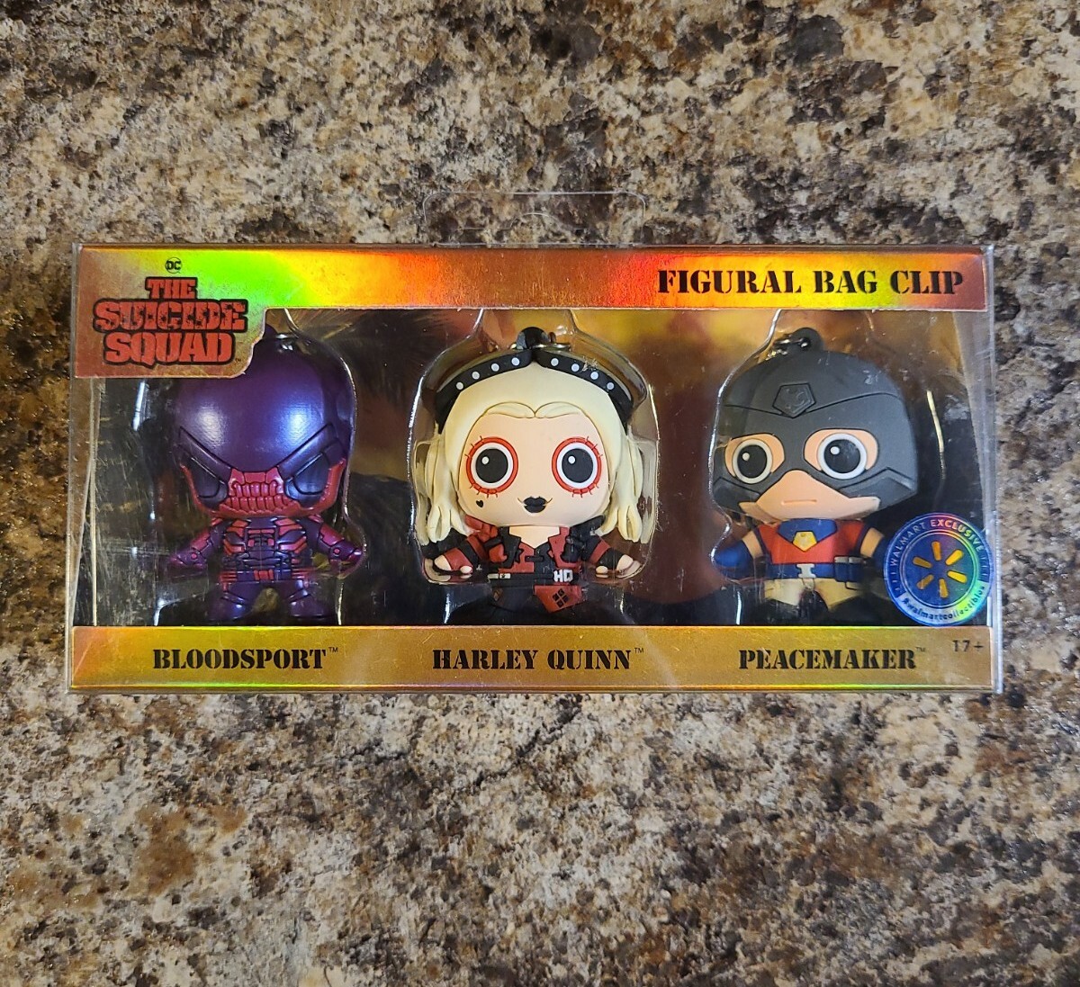 The Suicide Squad Exclusive Figural Bag Clip Bloodsport Harley Quinn Peacemaker