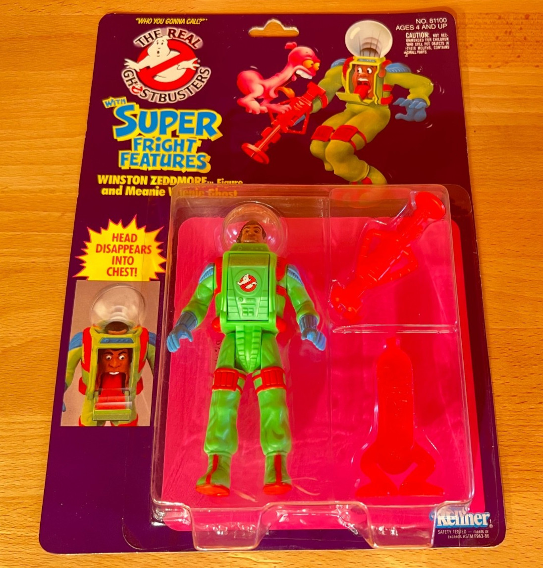 1986 Real Ghostbusters Winston Zeddmore Meanie Wenie Ghost Super Fright Features