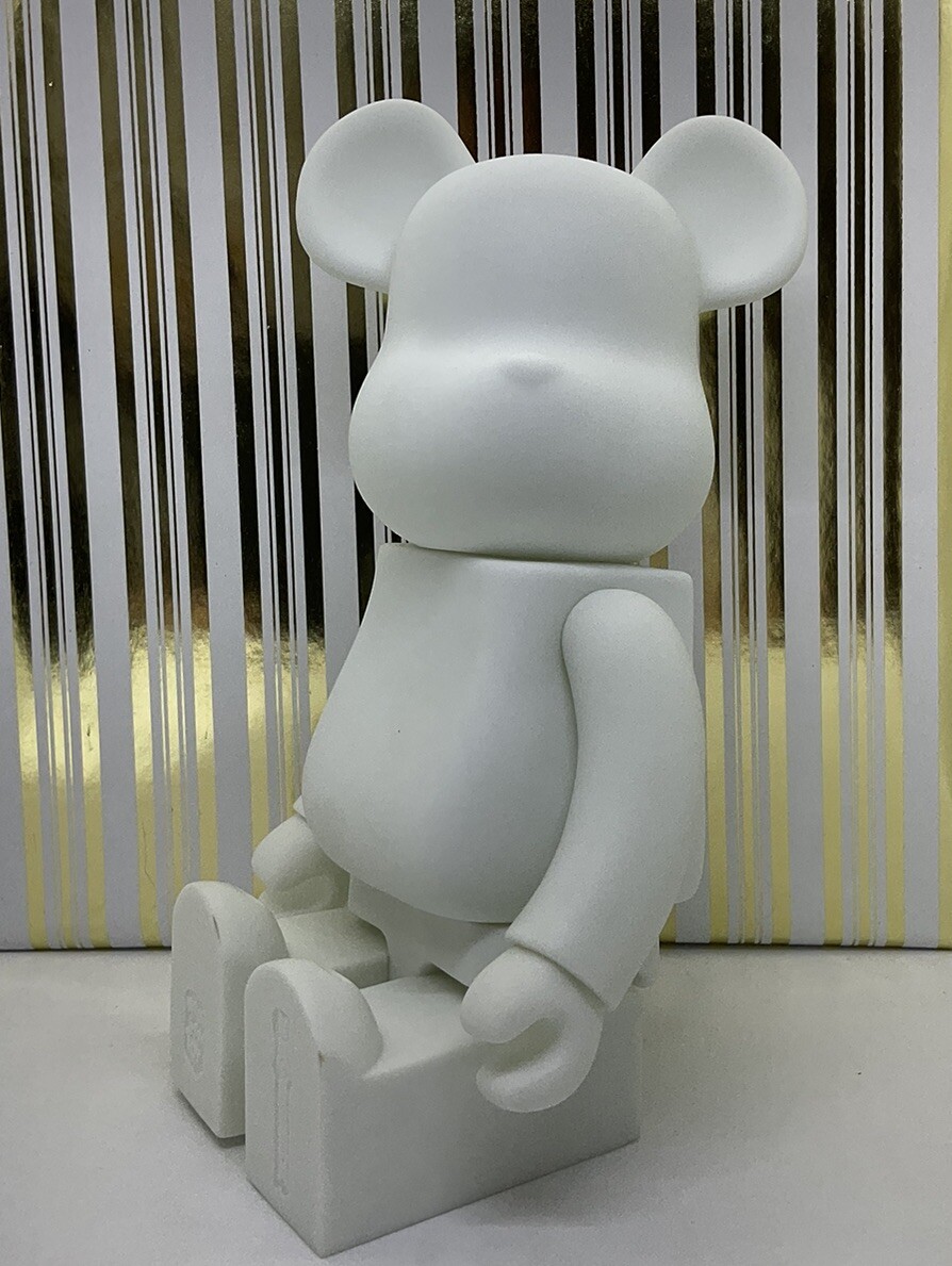 Bearbrick 400% Building Block Bear Violence Bear White Model DIY Paint Medicom