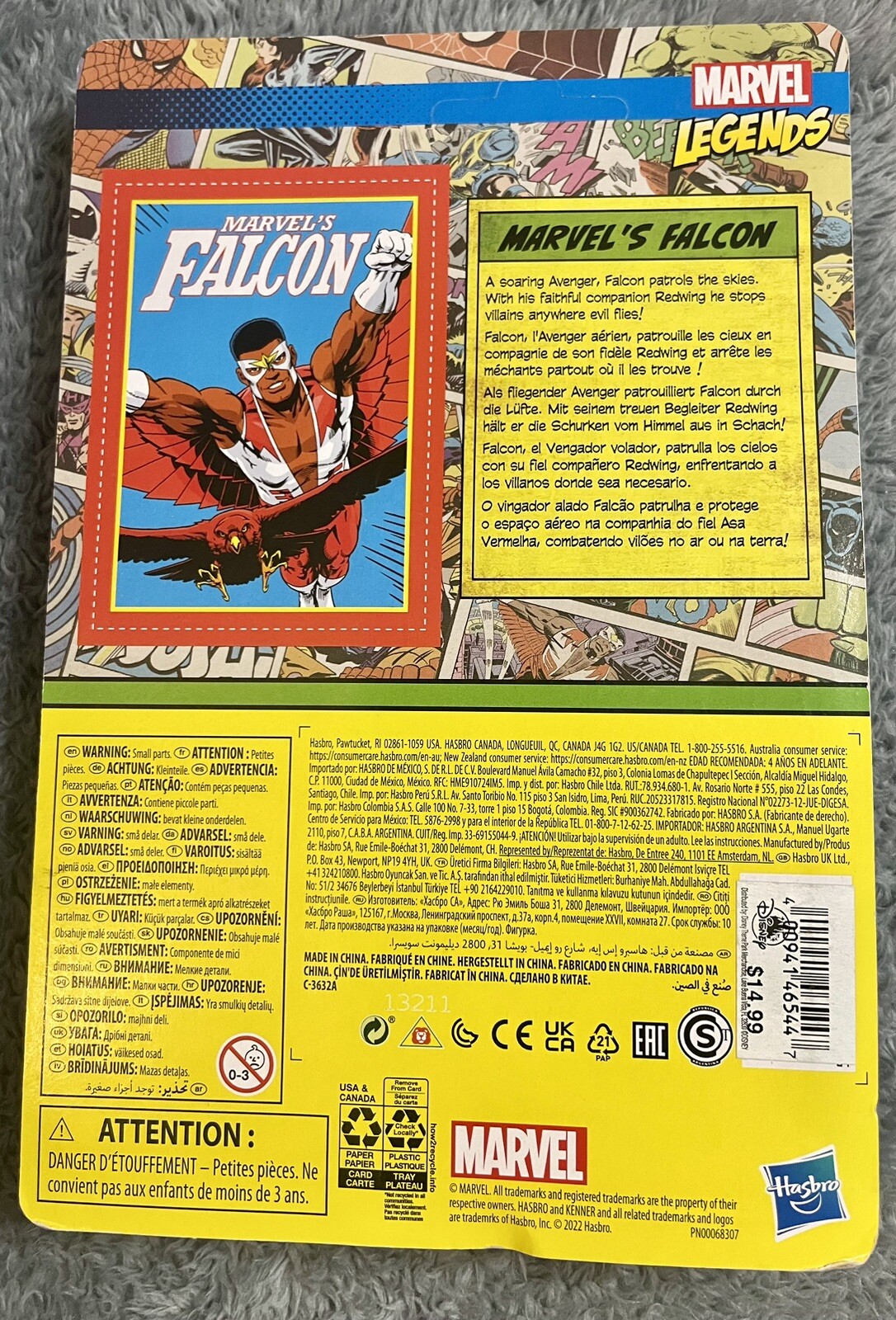 Marvel Legends FALCON Retro 3.75&Prime; Action Figure Hasbro Kenner New 2022 Unpunched