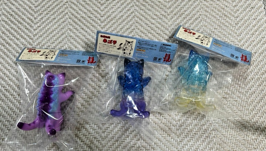 KONATSUYA Sofubi Figure Negora Yoi / Hakuchu / Cheshire Cat Set Official 2026