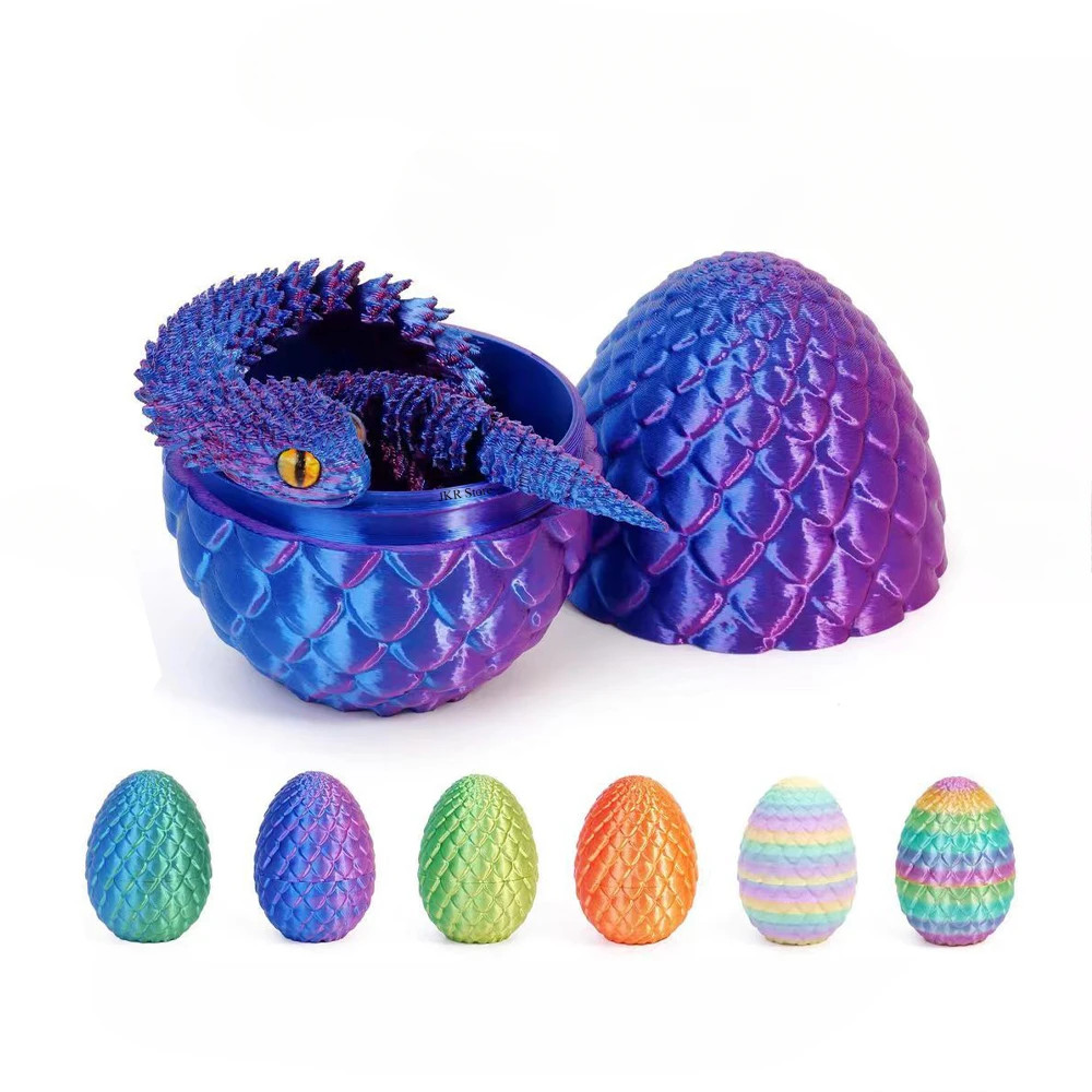 3D Printed Anime Figures Snake Eggs Rotating Desktop Decorations Home Decor