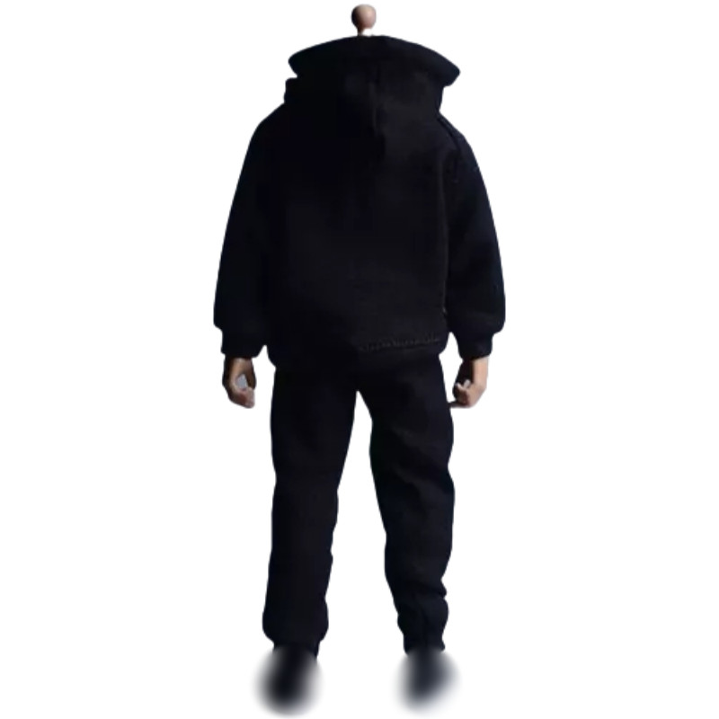 USA 1/12 Black Hoodie Pants Trousers Clothes For 6&Prime; Male TBL Action Figure Body