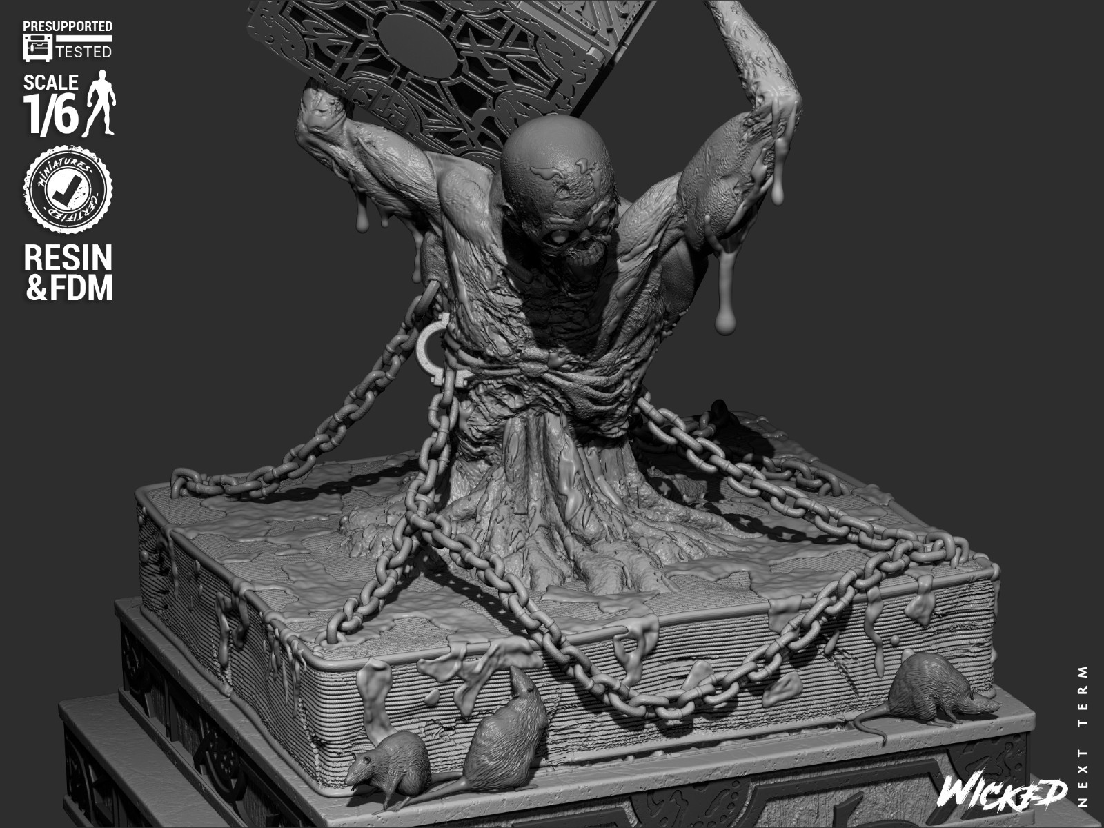 3D Printed Fan Art Hellraiser Diorama by Wicked3d