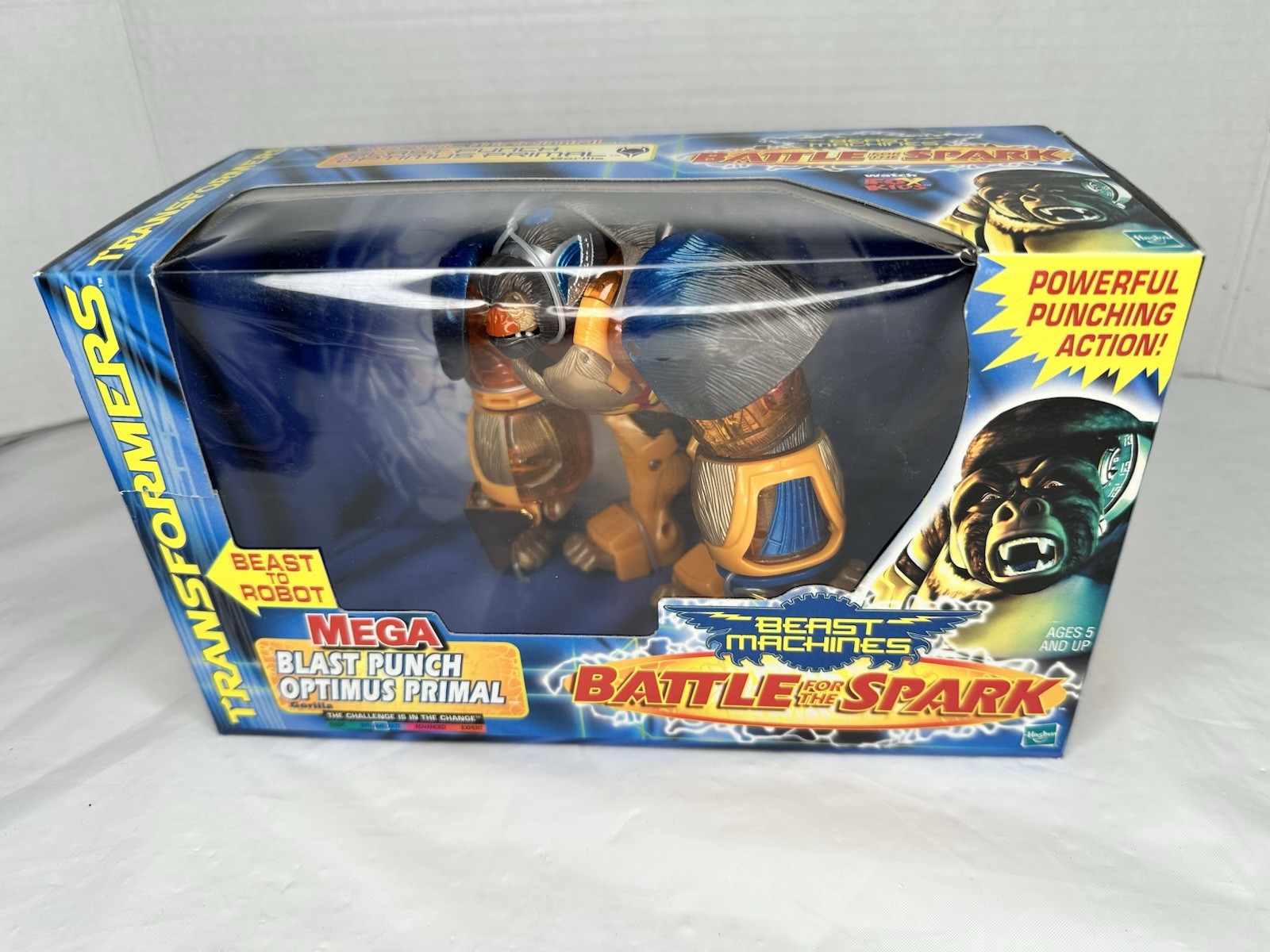 Vintage 2000 Transformers Beast Machines Mega Blast Punch Optimus Primal Gorilla