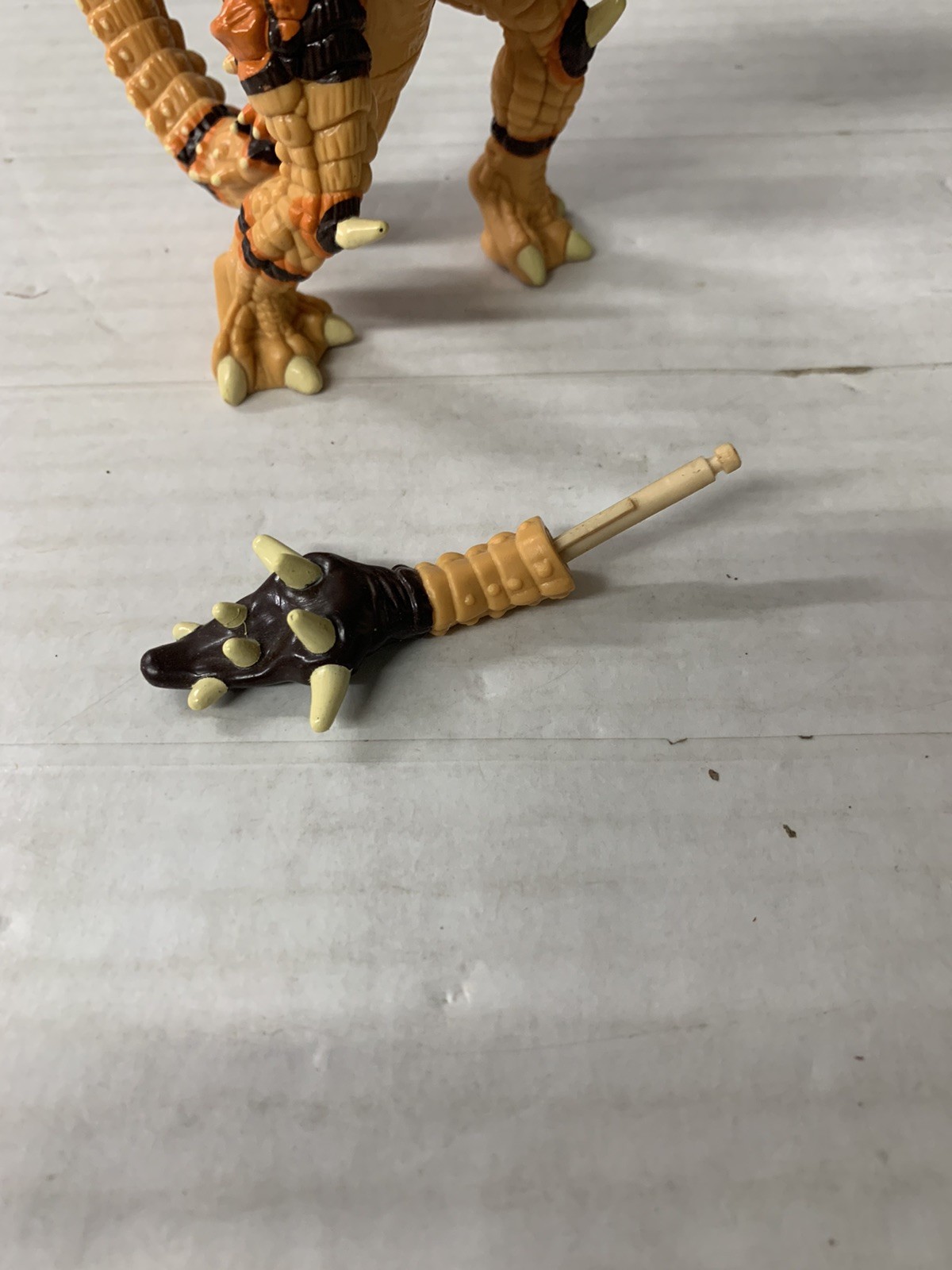 Vintage Primal Rage Armadon Orange Spiked Ball Tail Regular Spiked Tail Missile