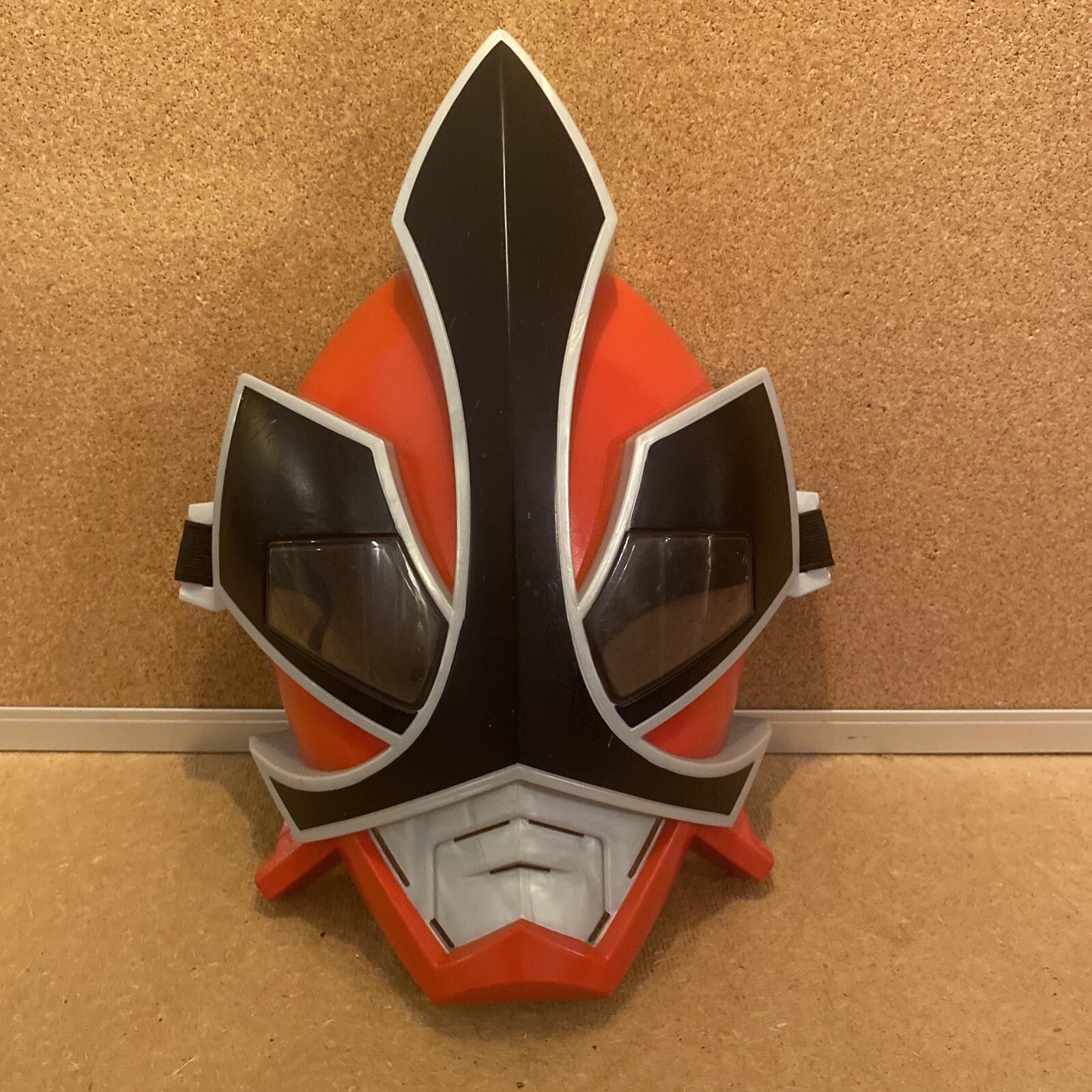 Power Rangers Red Samurai Mask Cosplay Role Play 2012 Bandai Hard Plastic