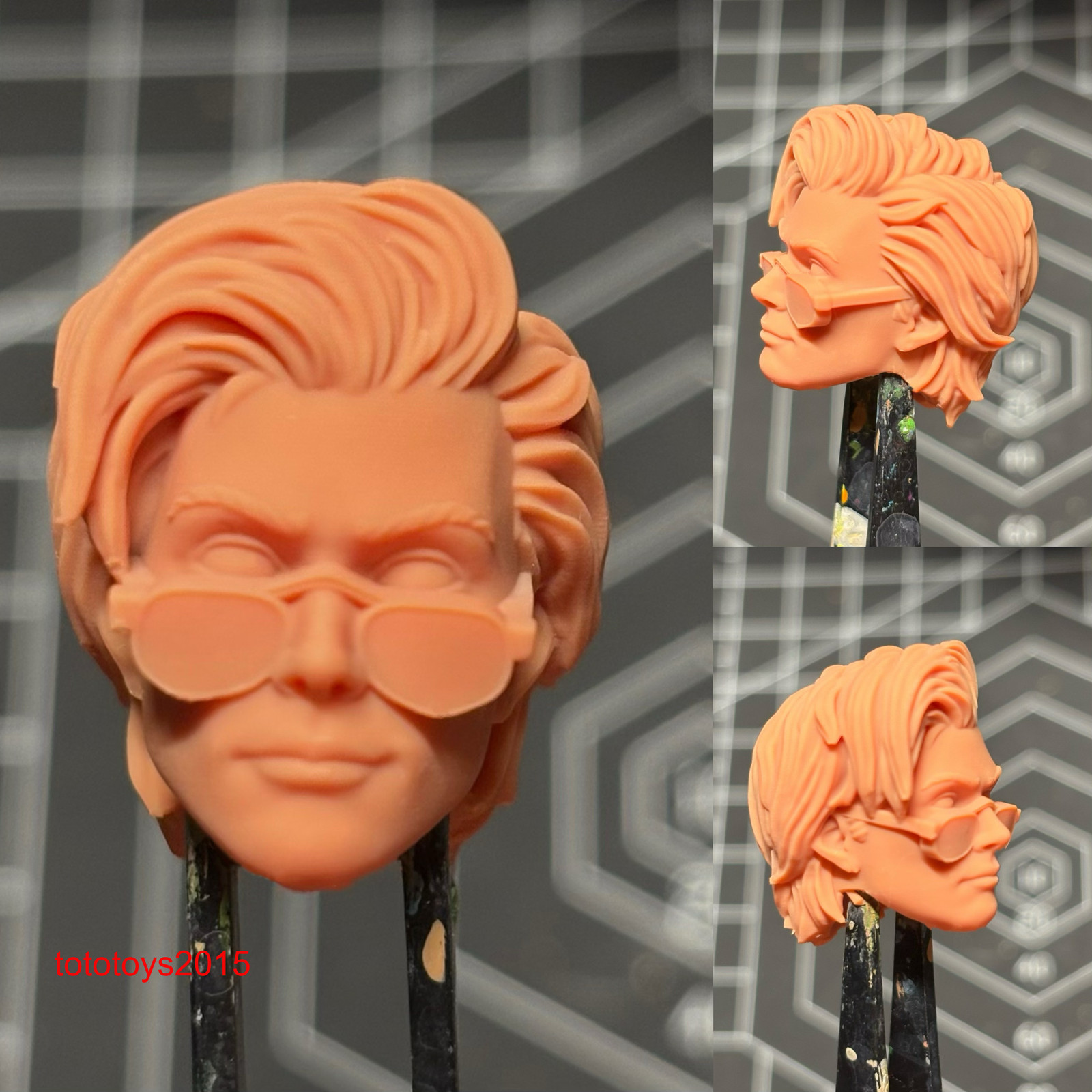 1:6 1:12 1:18 Punk sunglasses girl Head Sculpt For 12&Prime; 6&Prime; 3.75&Prime; Action Figure