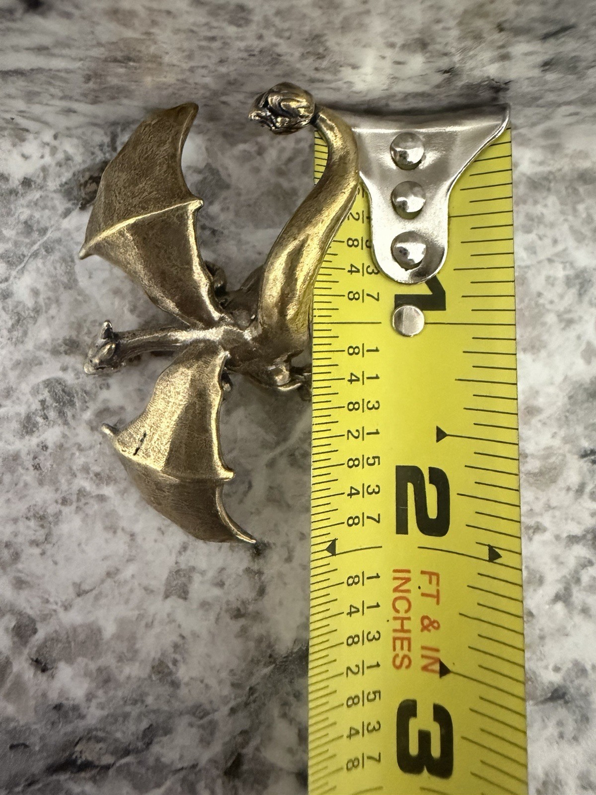 Vintage Solid Brass Charizard Miniature Figure – Heavy Metal Pokémon Collectible