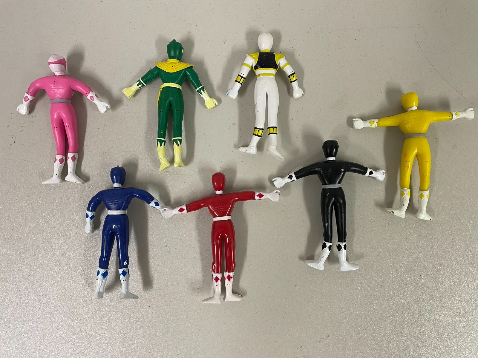 Mighty Morphin Power Rangers 1994 Bendable Figure Lot of 7 Vintage Bendy Bend Em