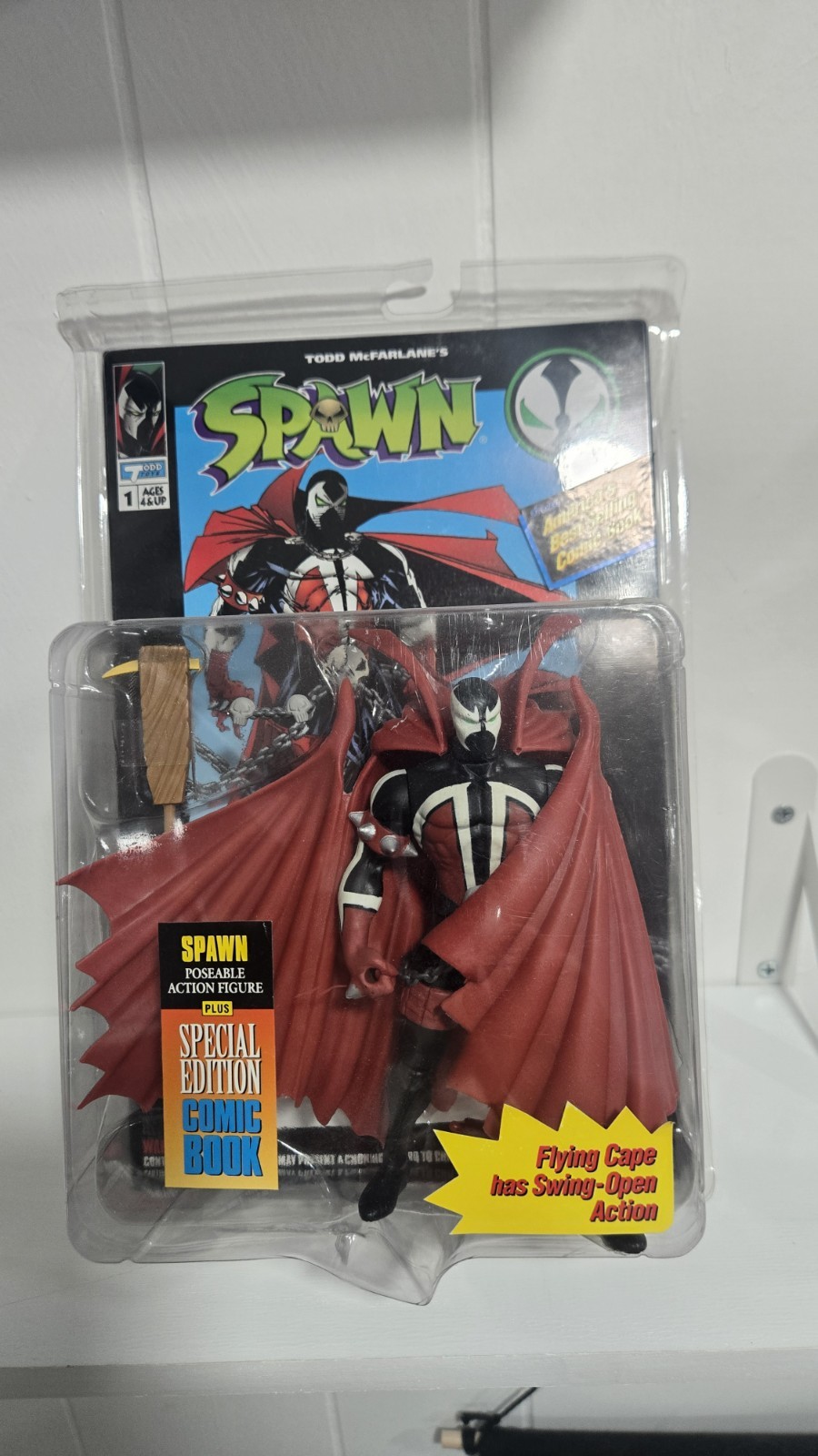 ACTION FIGURE~TODD McFARLAND&rsquo;S SPAWN~ 1994~SPECIAL EDITION~FLYING CAPE