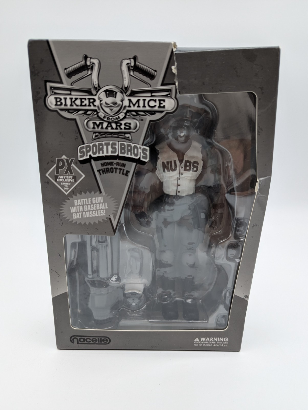 Biker Mice from Mars Throttle Sports Bros B&W Figure- PX (Black & White Version)
