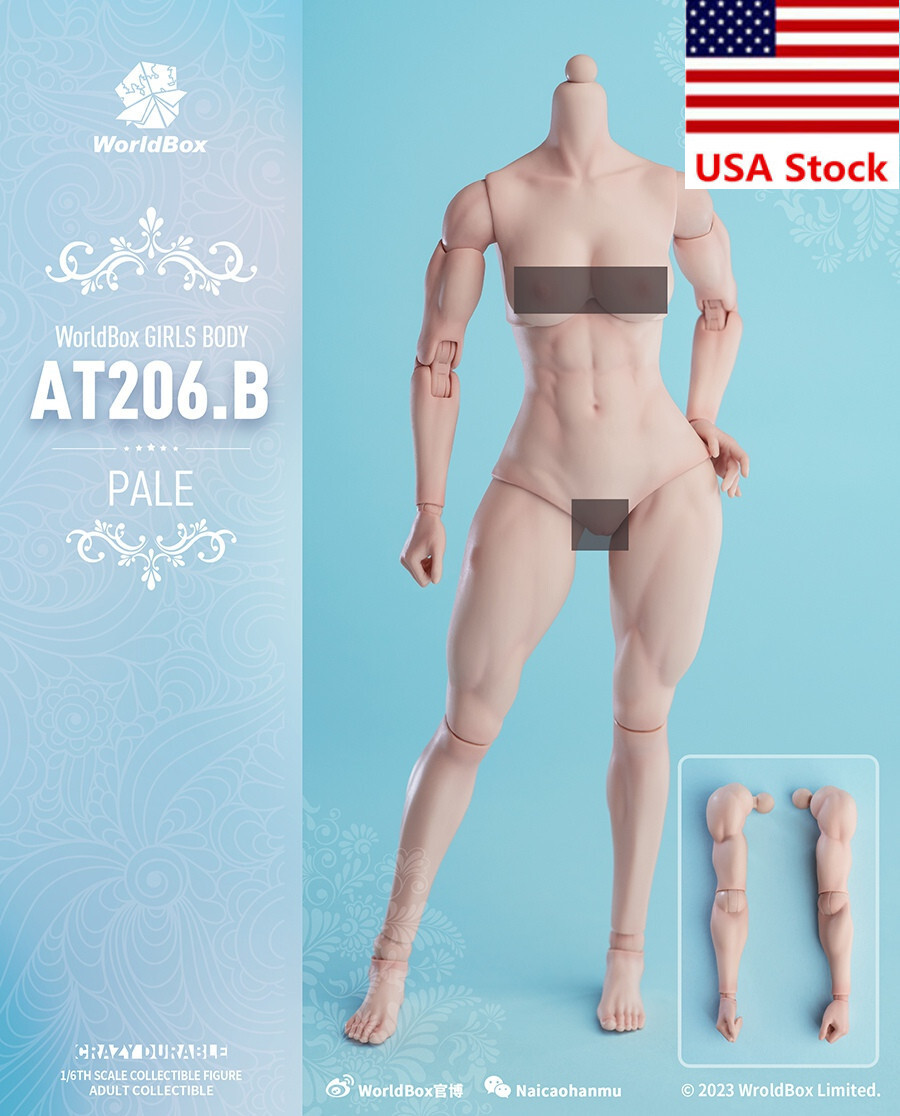 Worldbox AT206B 1/6 Female Pale Muscle Flexible Girl Body 12 »Action Figure