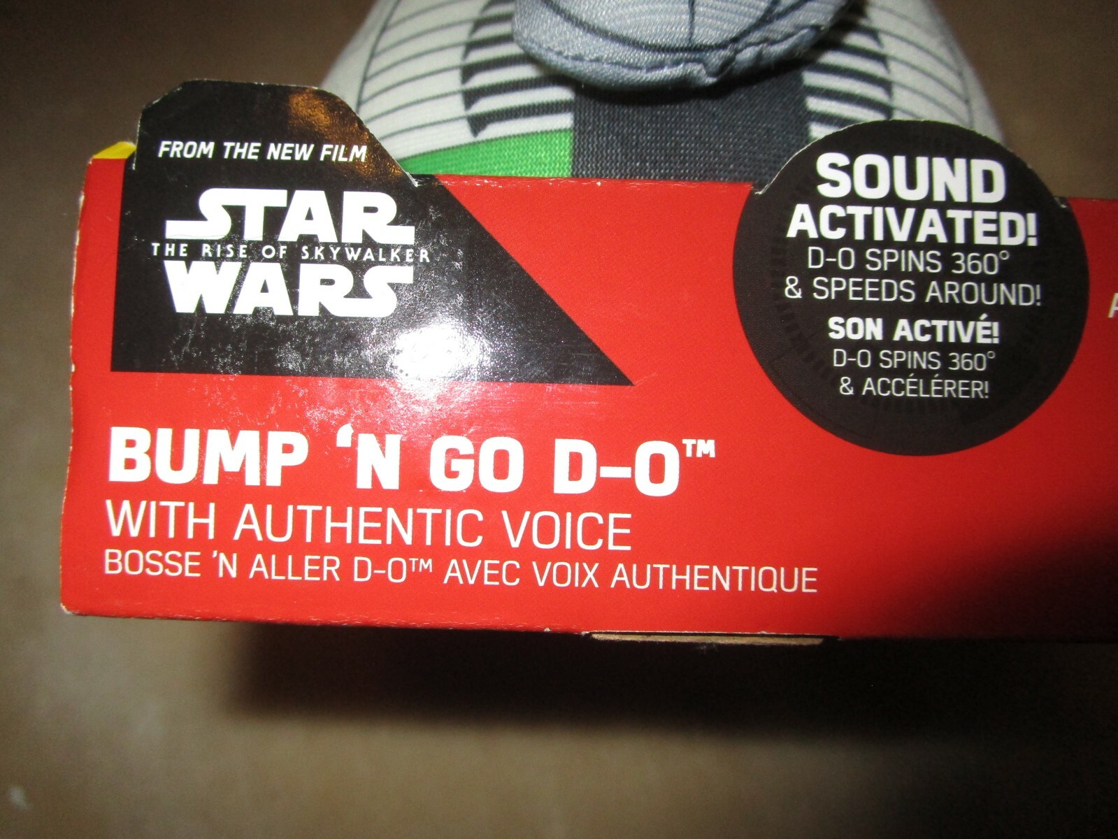 Star Wars Bump &lsquo;N Go D-O Plush 9 Inch NIB Toy Figure Ready to Roll & Make Sounds