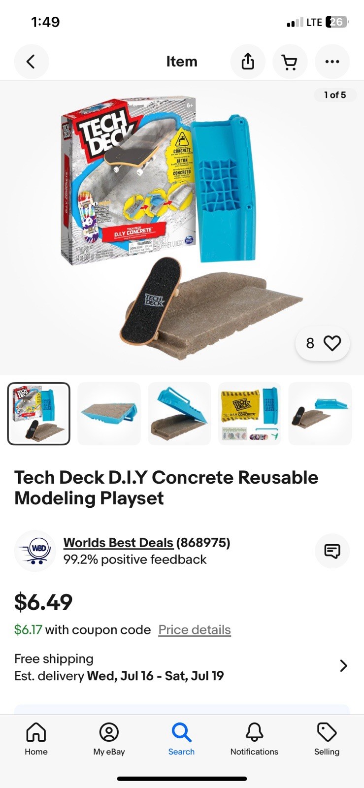 Tech Deck D.I.Y Concrete Reusable Modeling Playset
