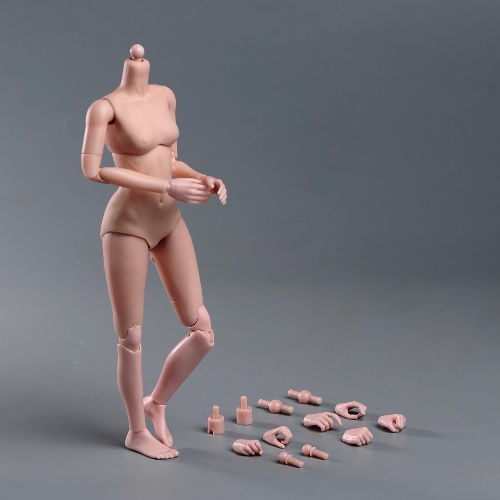 1/6 Female Pale Middle Breast Chest Super Flexible Body For 12&Prime;Action Figure