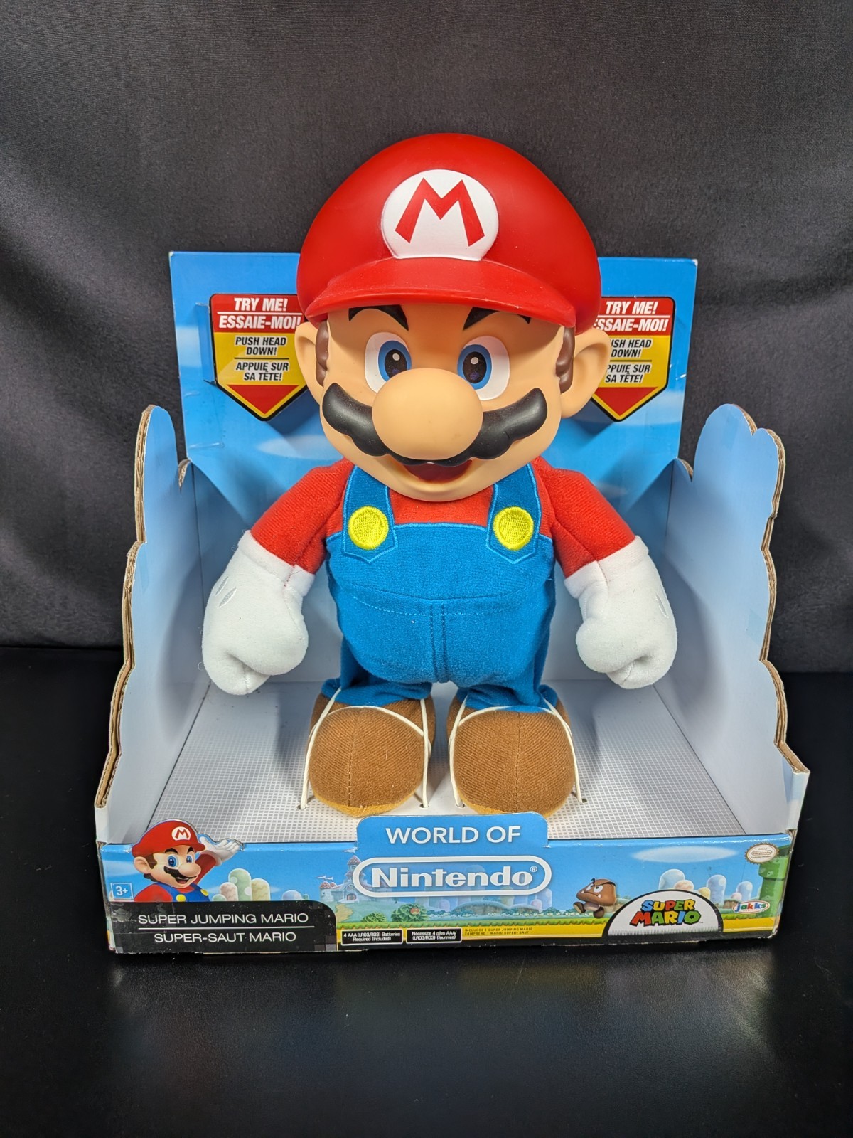 Super Jumping Mario Talking World of Nintendo Action Figure – New in Box
