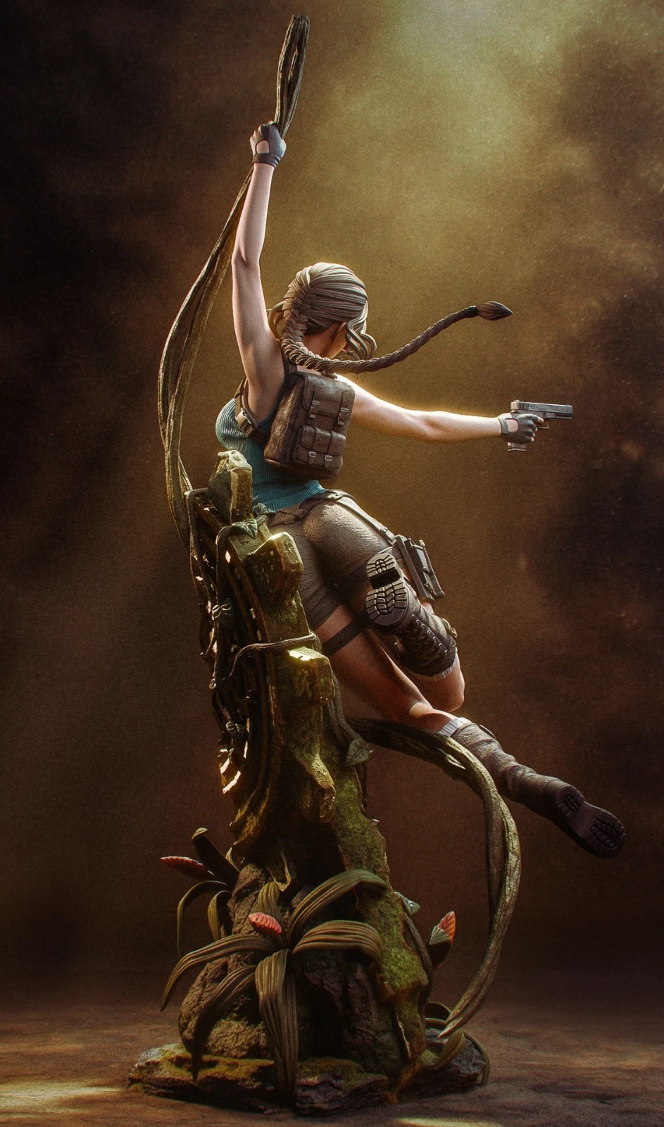 Tomb Raider Lara Croft/3d Figure 25cm Professional Hand Painted