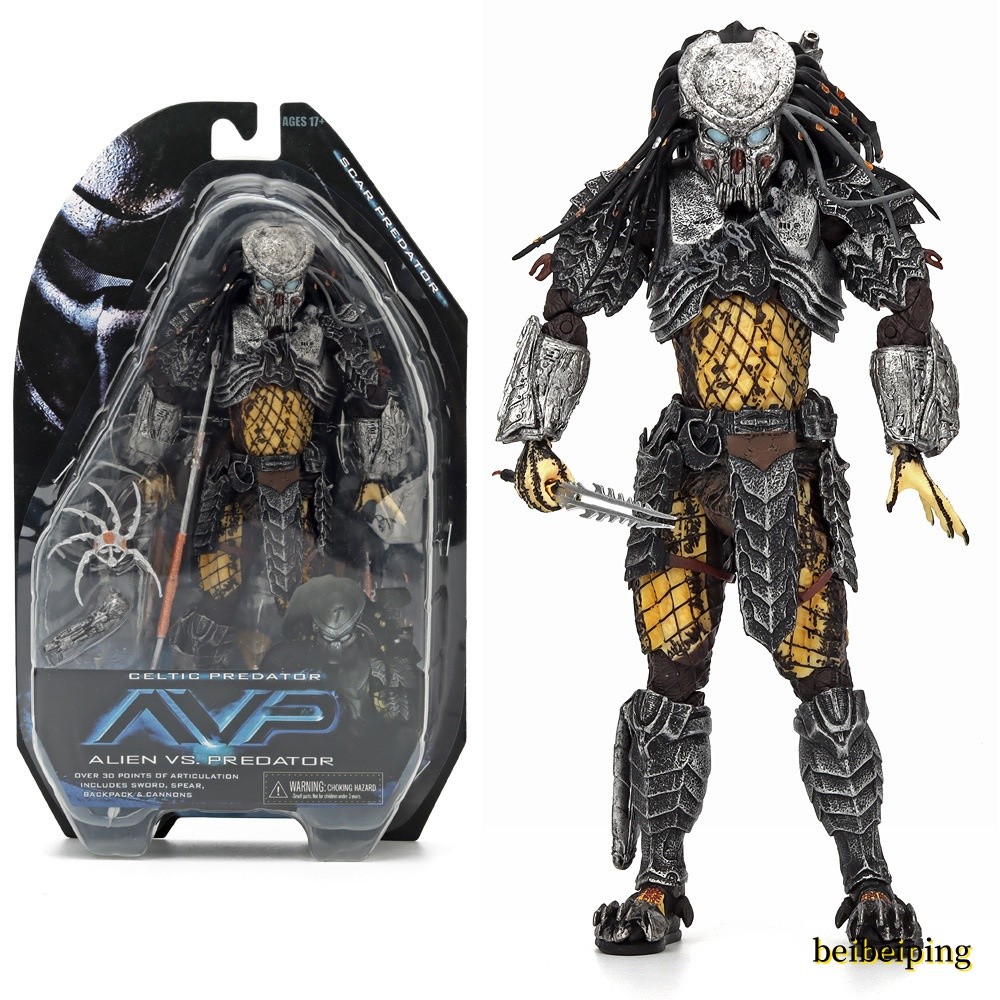NECA Celtic Predator Avp Alien Vs Predator Series 14Action Figure Model Toy 18cm