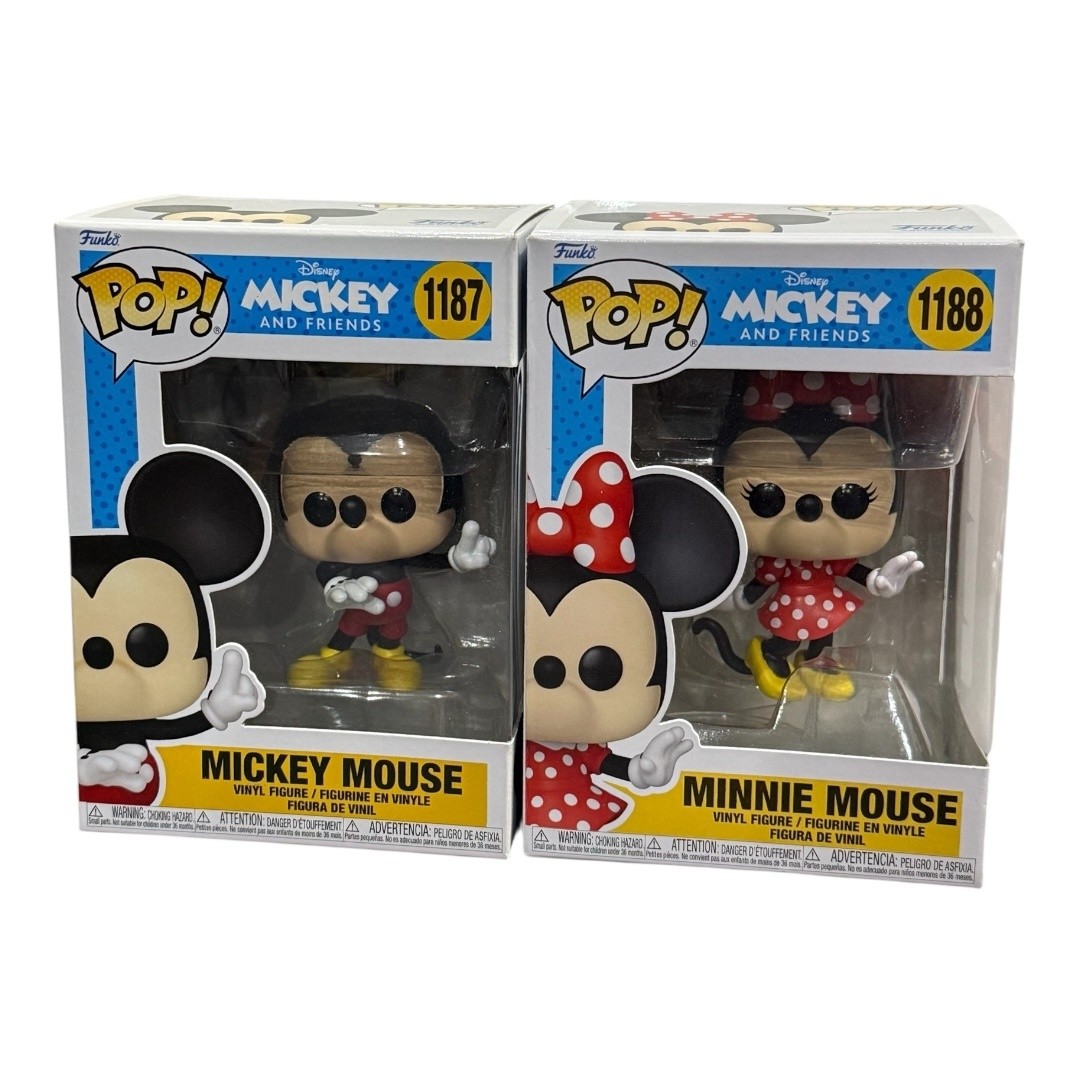 Funko Pop Disney Mickey & Friends Mickey Mouse Minnie Mouse Vinyl Figures Set Ne