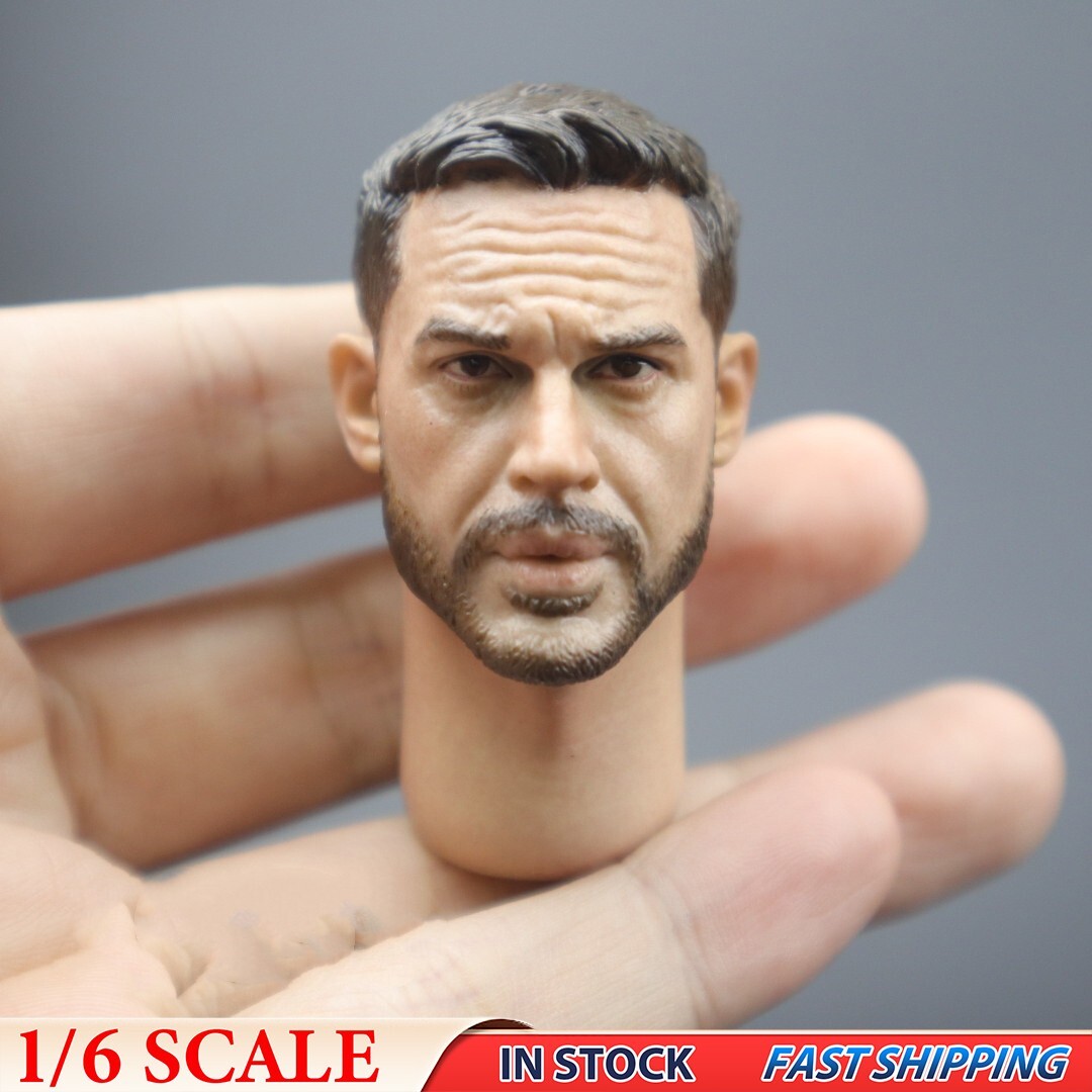 1/6 Tom Hardy Venom Male Man Head Sculpt Fit 12&Prime; DIY Hot Toys Hero Model Figures
