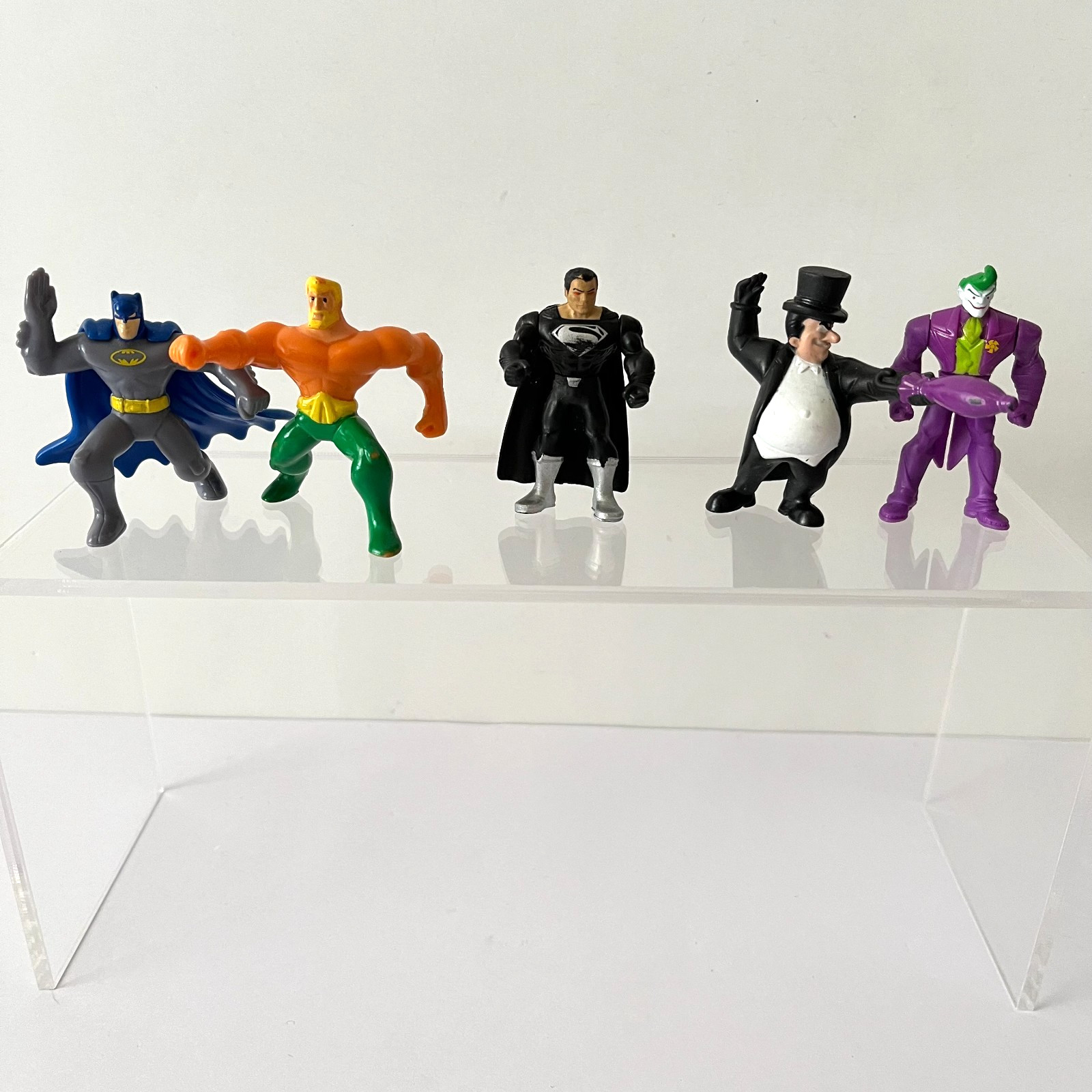 Joker Penguin Batman Aquaman McDonalds DC Comics Mini Figures Lot 2&Prime;Cake Topper