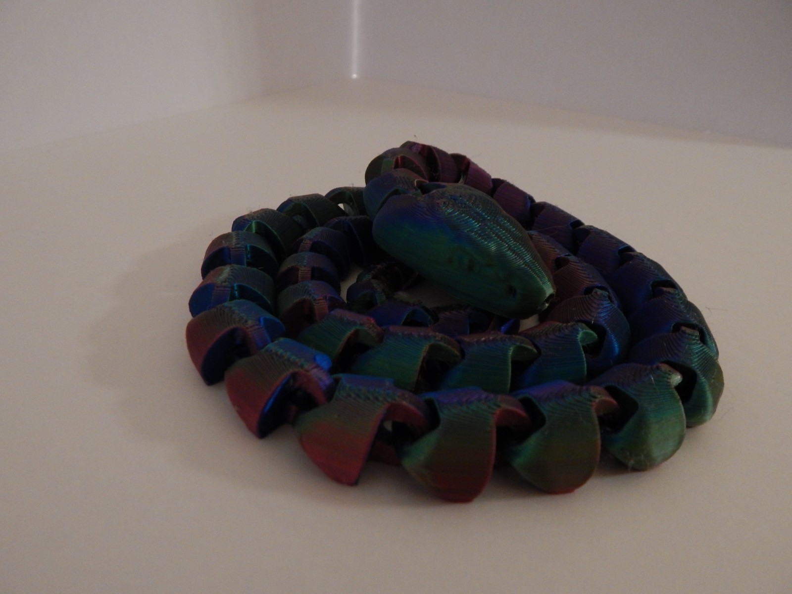 3d printed Snake Flexy 31 in LONG Metalic Blue/Purple