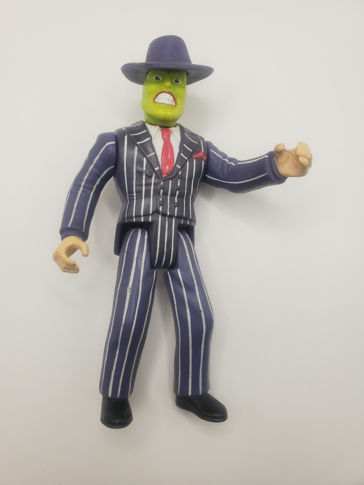 Vintage 1994 The Mask Jim Carrey MOVIE ACTION FIGURE Purple Pin Striped Suit