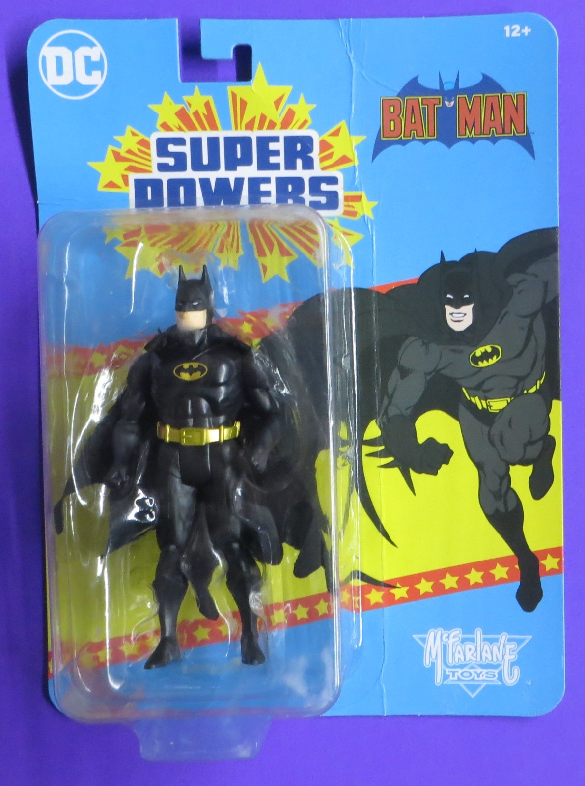 MCFARLANE SUPER POWERS BLACK BATMAN BAT-MAN LOOSE DC Universe DCU Figure 4&Prime; 5&Prime;