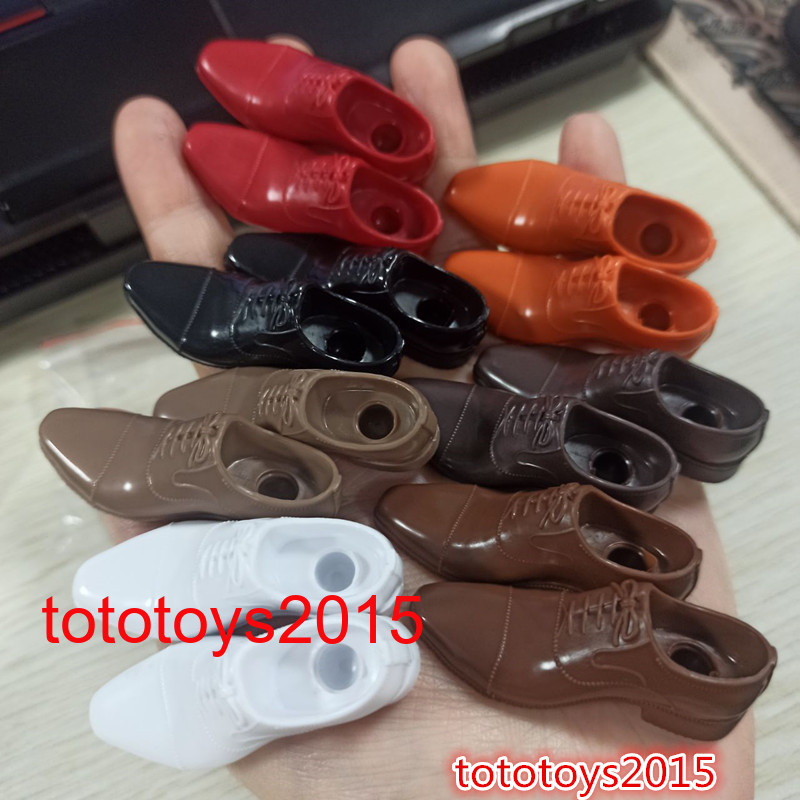 1/6 Men&rsquo;s Leather Shoes Solid Shoes Model For 12&Prime; Male Action Figure Body Toys