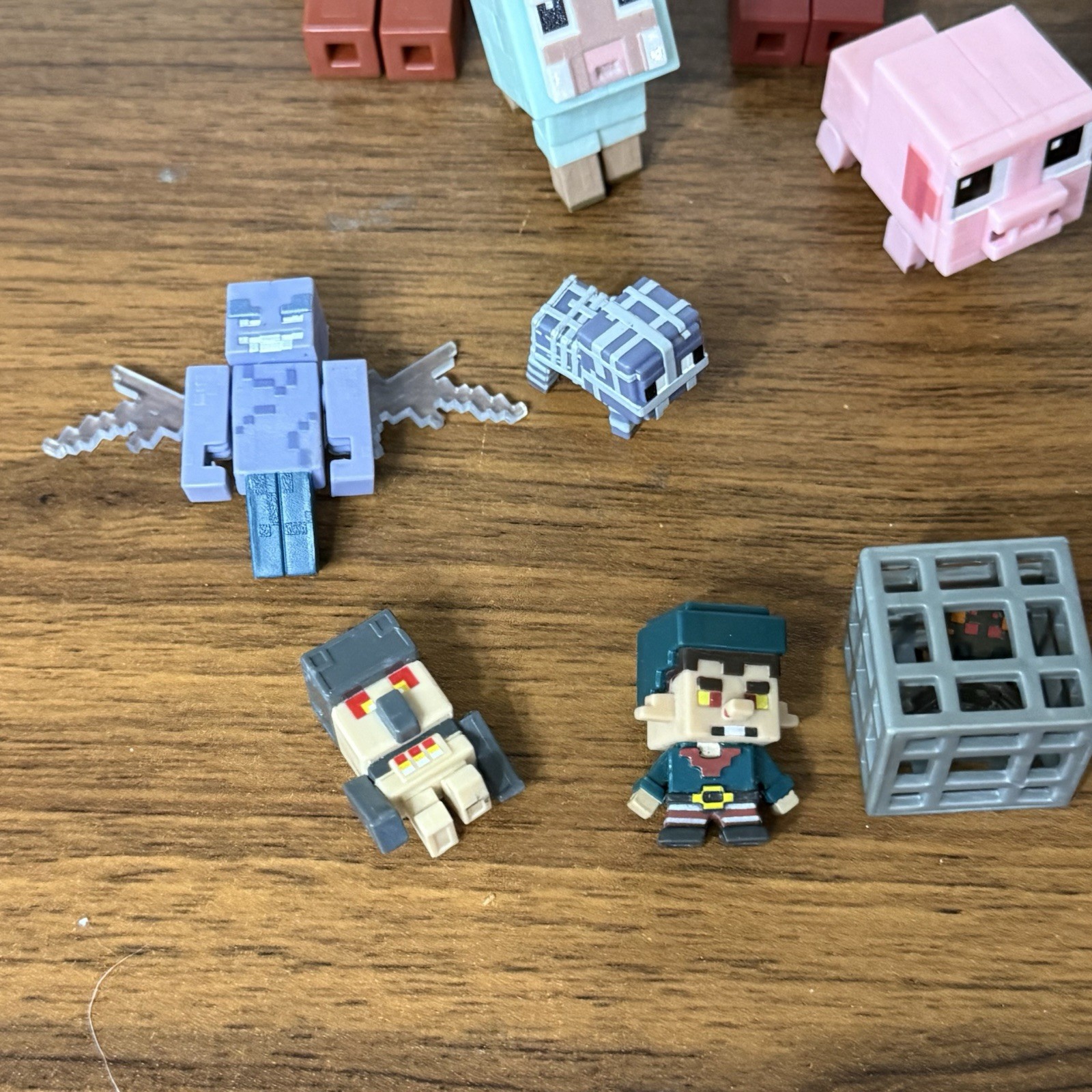 Minecraft Figure Lot Hoglin Hex Hal Enderman Skeleton Evoker 1&Prime;-3.75&Prime;