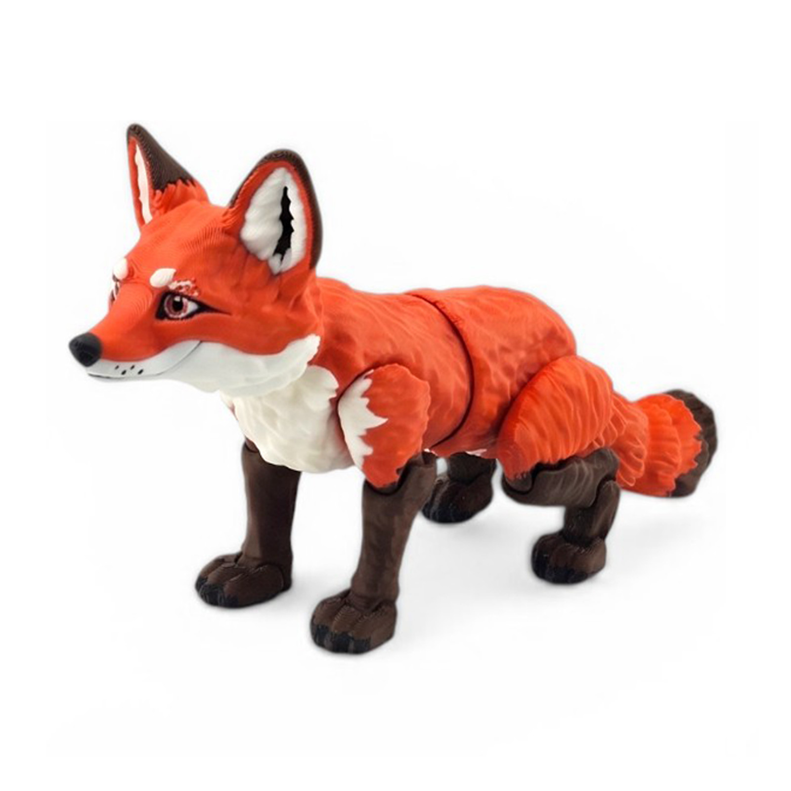 Articulated Fox Toys 6.75&Prime; USA Made, 3D Printed Fidget Desk Pet Animal Figures